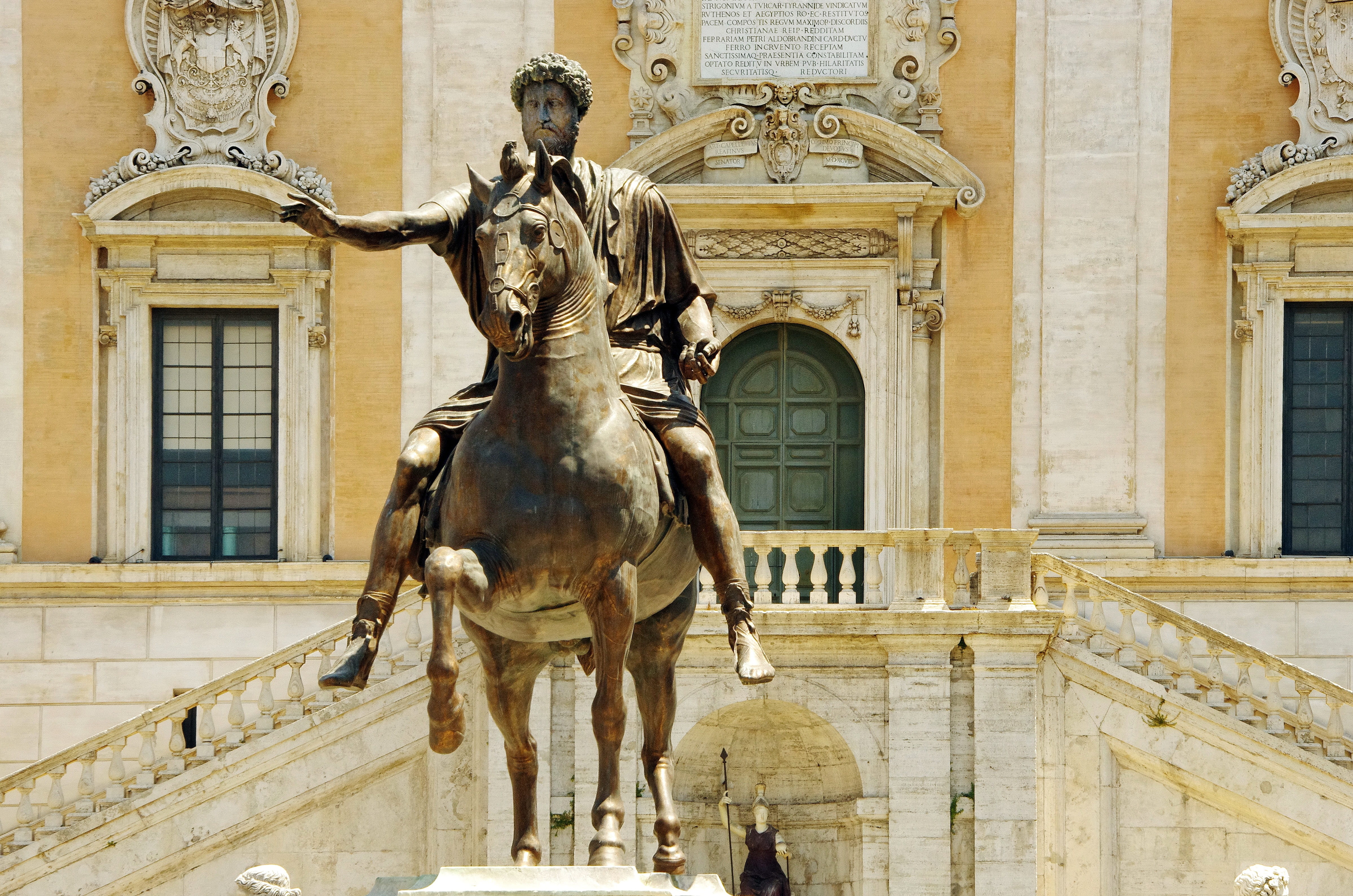 riding, italy, building, no people, day, horse, monument, tourism, man, sculpture, equestrian, outdoors, rome, male likeness, architectural column, human representation, HD Wallpaper