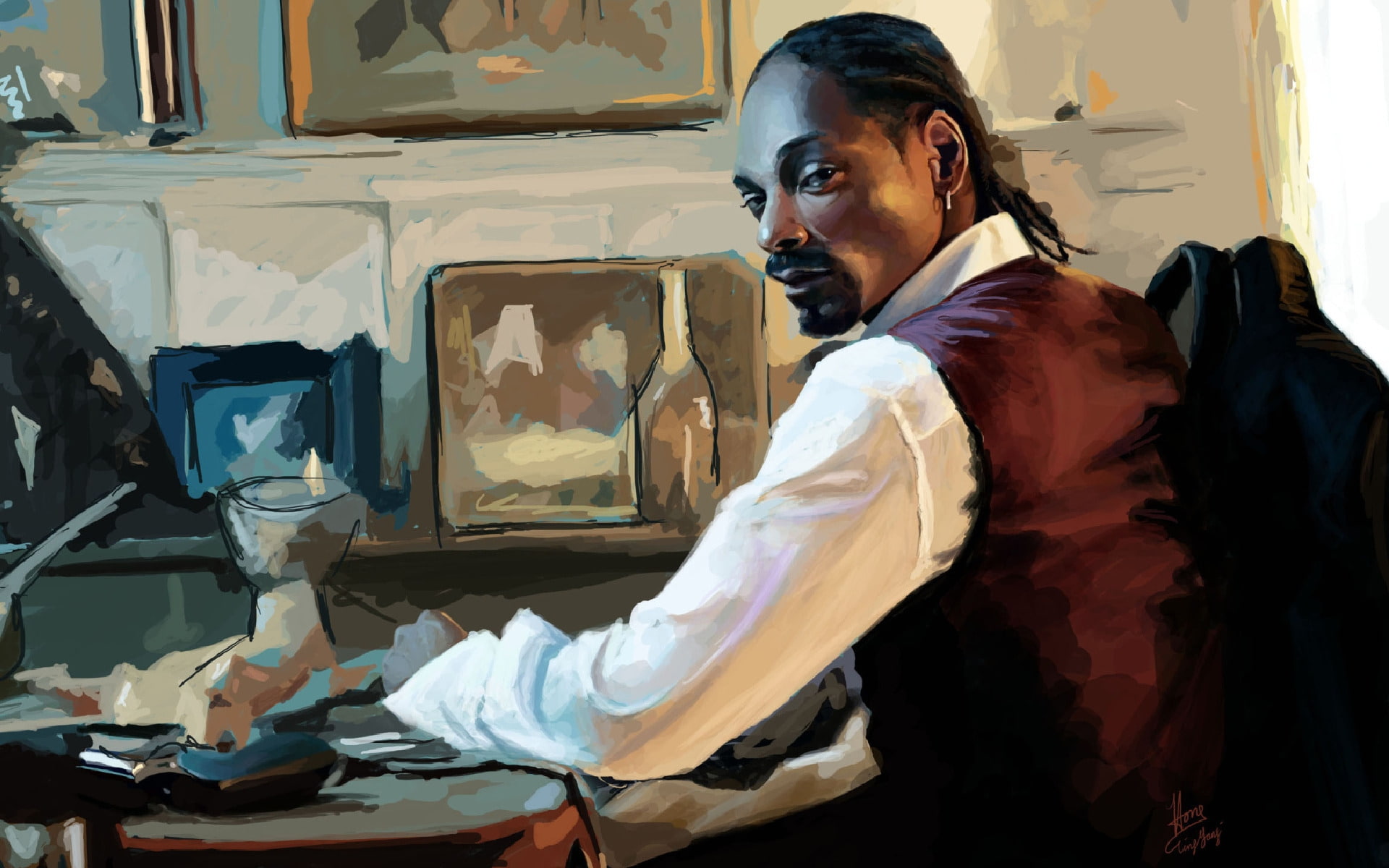 1080P, dogg, artwork, snoop, HD Wallpaper