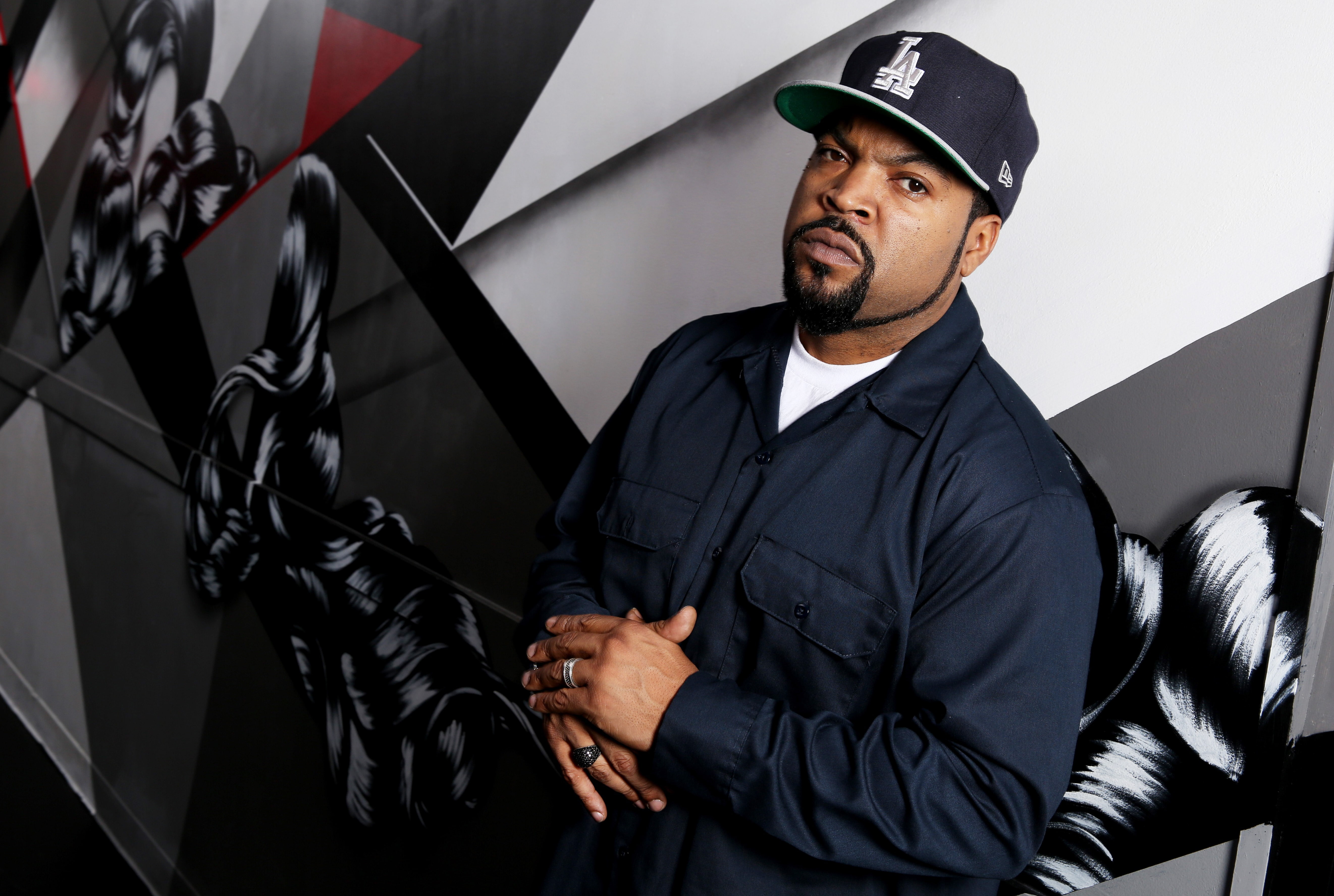 uniform, looking, males, authority, one person, 5K, black color, occupation, standing, clothing, Ice cube, law, Celebrity, men, front view, looking away, HD Wallpaper