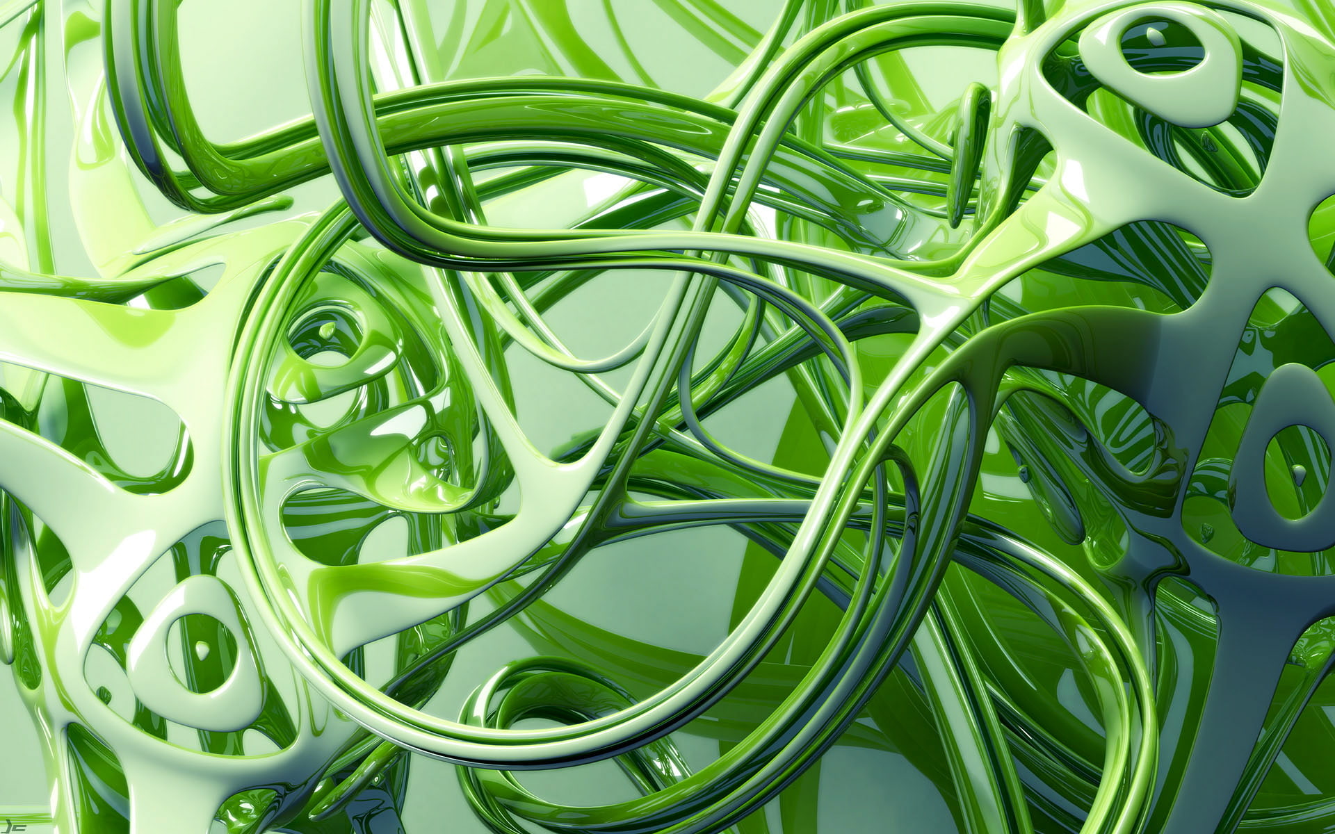 hd, green, abstact, digital/artwork, 1080P, HD Wallpaper