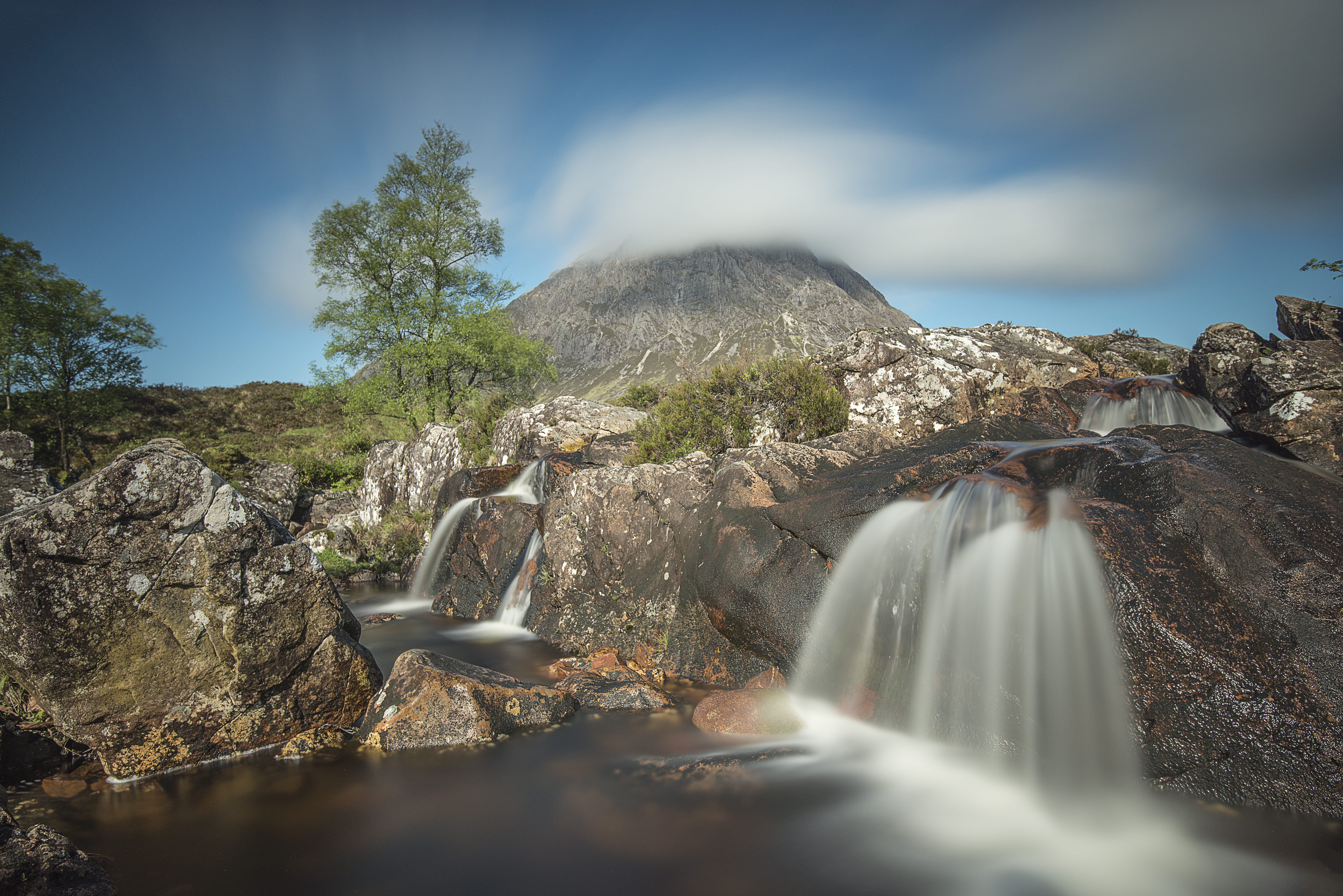plant, duing, falling water, beauty in nature, outdoors, multi, 5K, lapse, power in nature, photogrpahy, step, solid, rock, mountain, water, motion, sky, HD Wallpaper