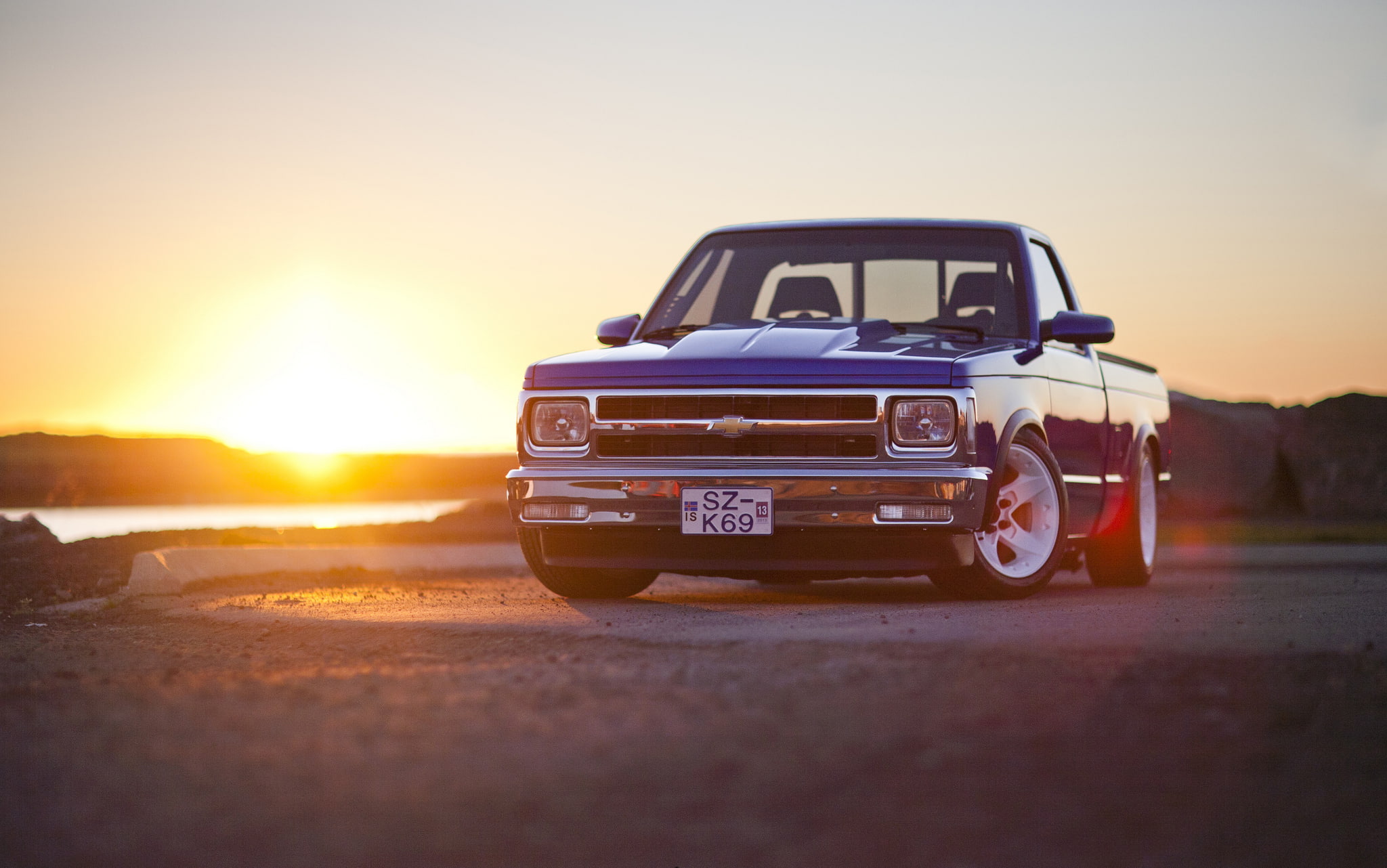 sunset, Chevrolet, Sport, 1080P, S10, HD Wallpaper