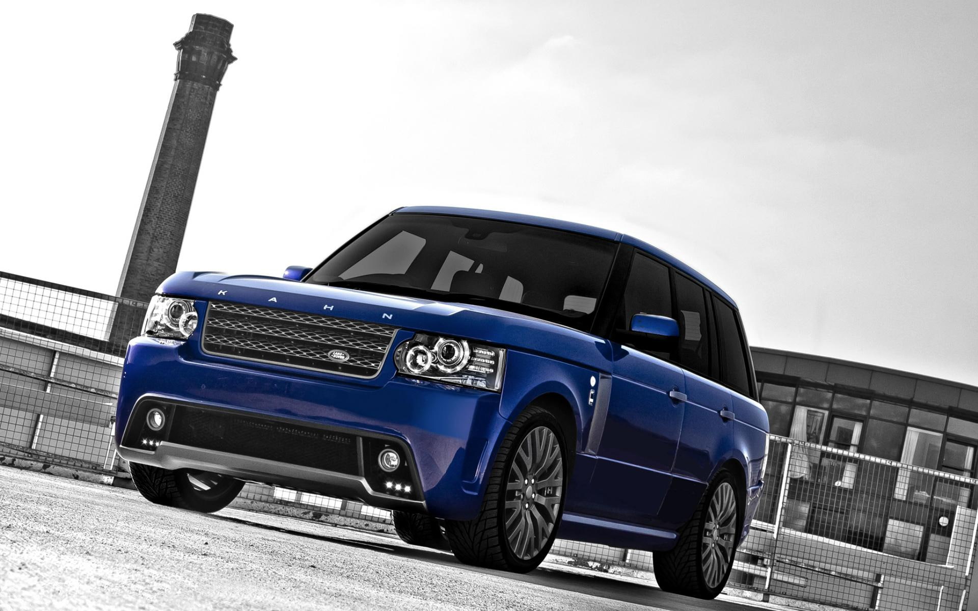 hatchback, blue, rover, kahn, range, land, door, land rover, 1920x1200, 1080P, kahn design, land rover range, design, cars, HD Wallpaper