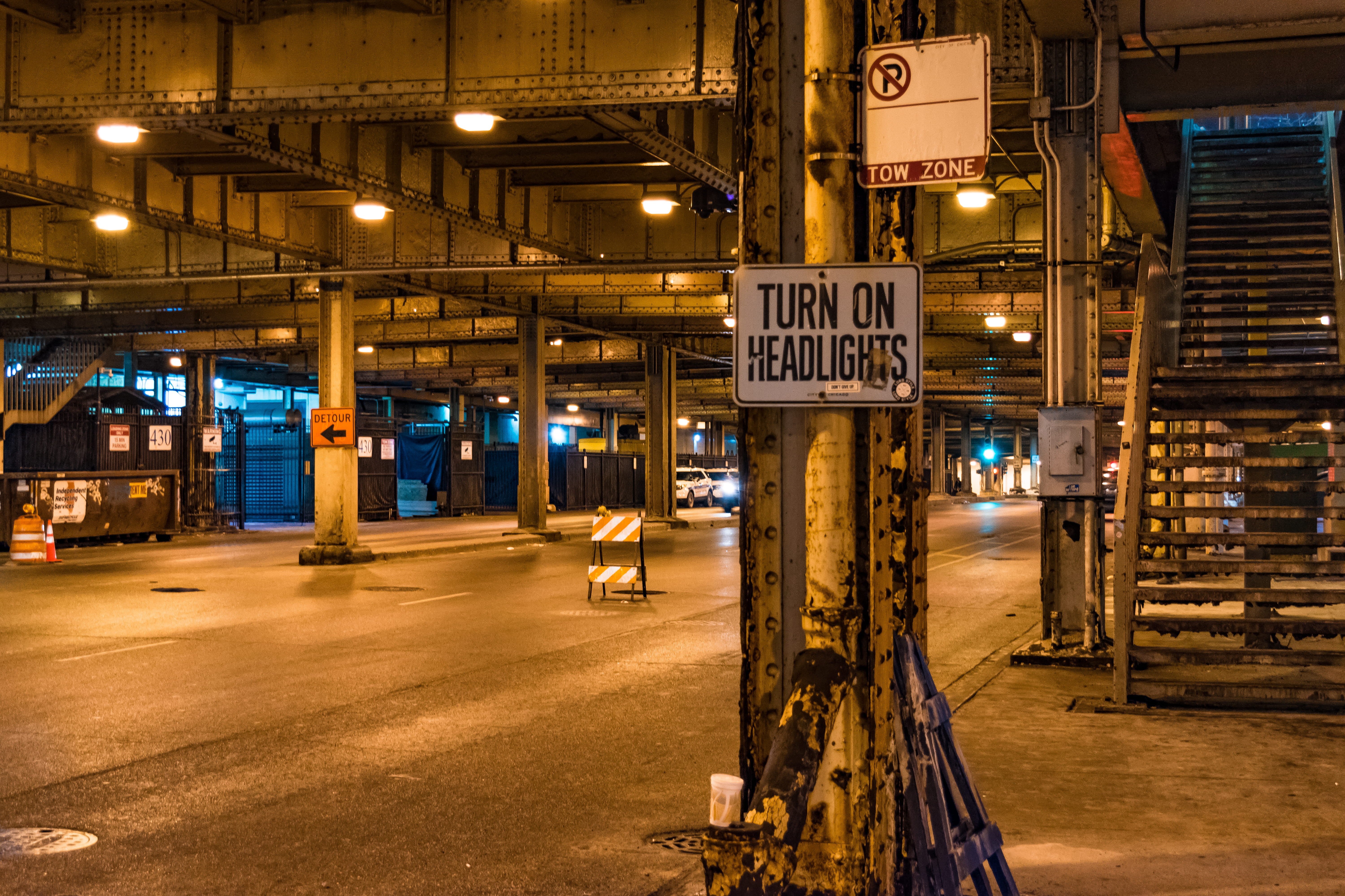information sign, night, sign, information, underground, light, road sign, direction, road, building exterior, united states, cars, headlights, communication, HD Wallpaper