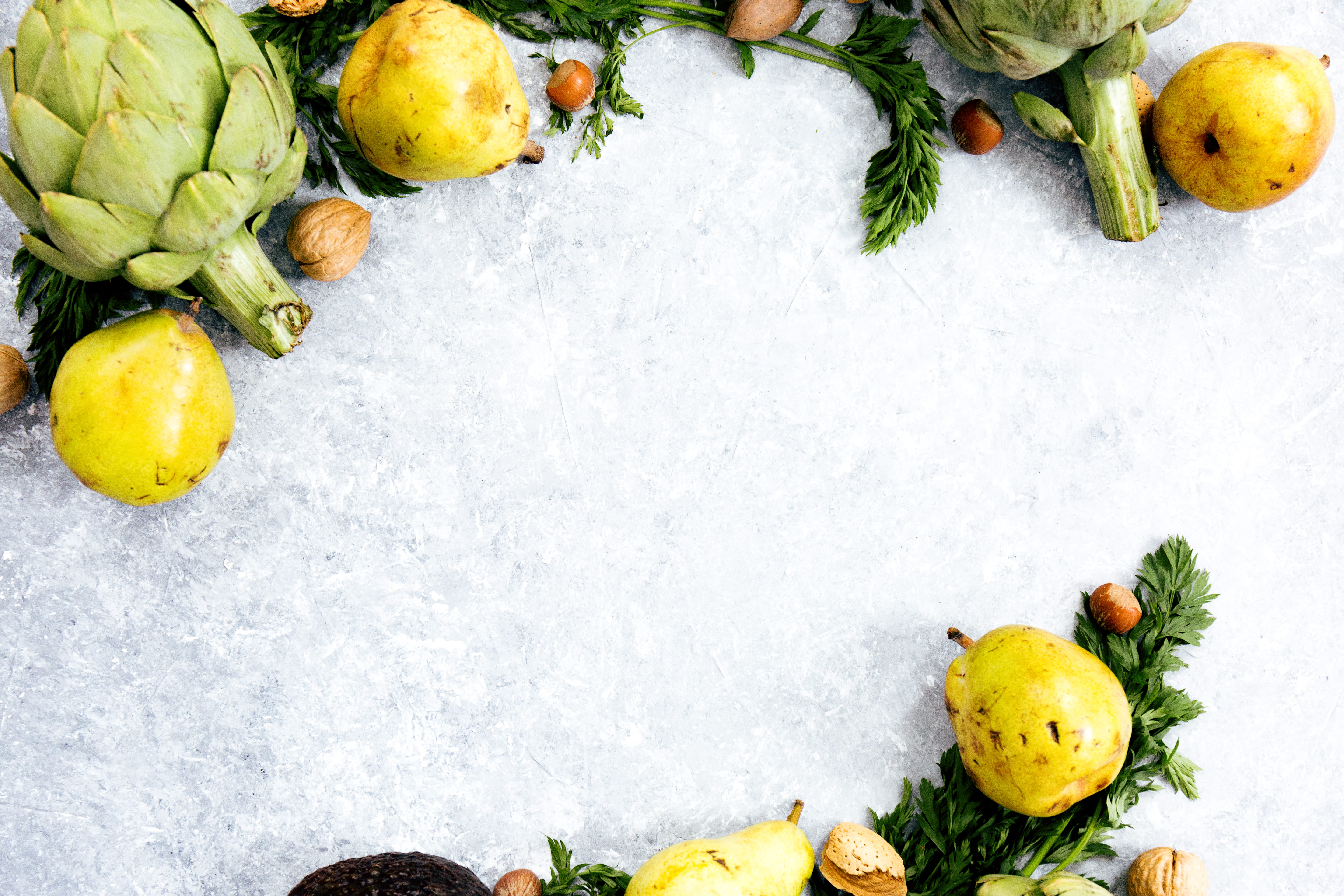 high angle view, citrus fruit, pear, green color, wellbeing, surface, still life, healthy eating, freshness, lemon, food and drink, white, vegetable, yellow, HD Wallpaper