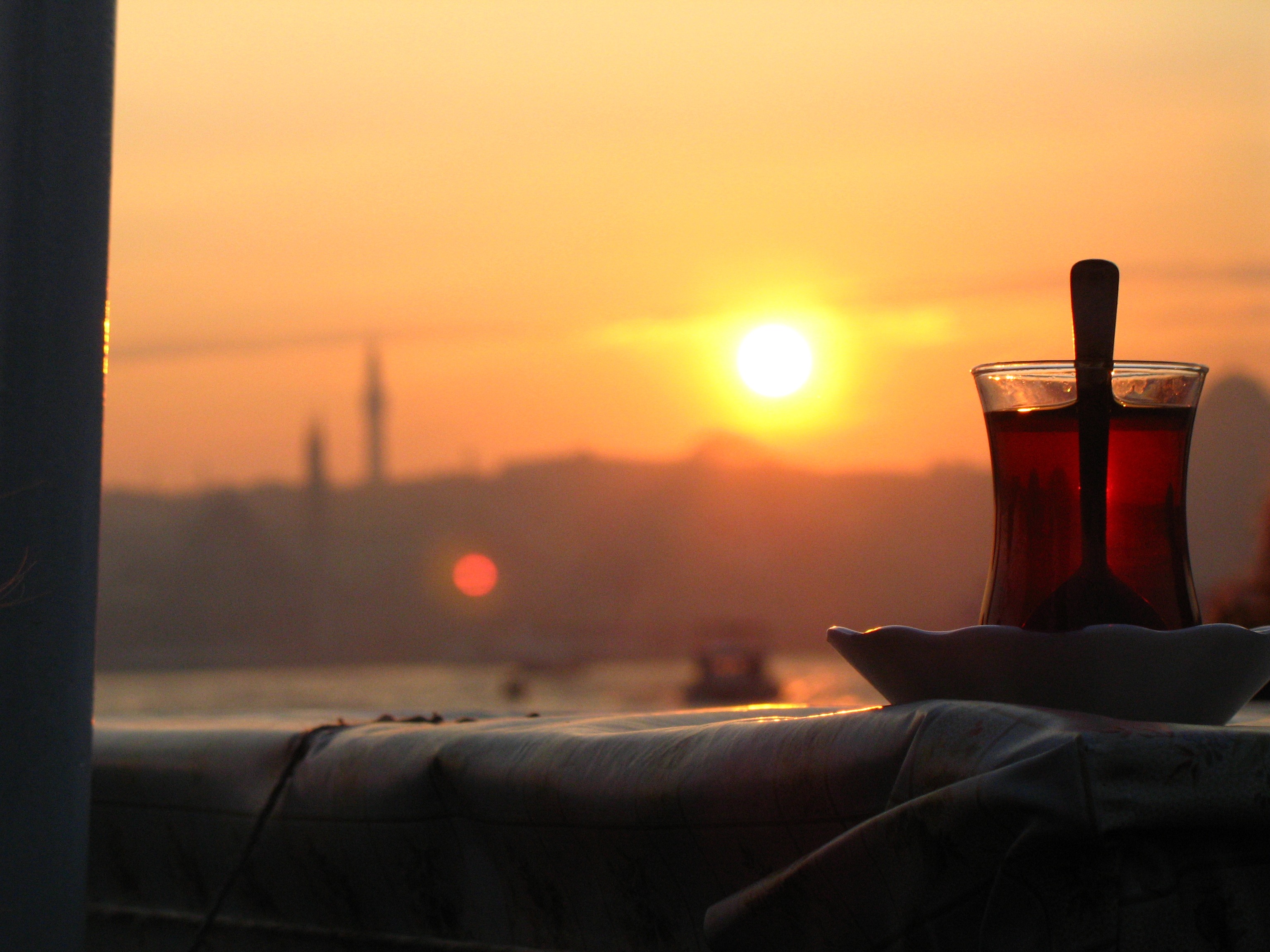 one person, outdoors, sunset, car, facing, hour, lens flare, focus on foreground, drink, built structure, tea, transparent, saucer, architecture, top, glass - material, HD Wallpaper