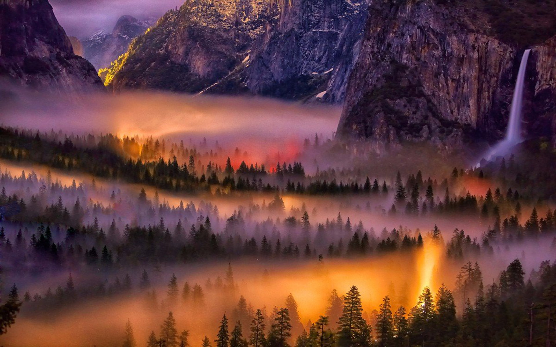 best, photos, 1080P, zfor, valley, photoshop, yosemite, fire, beautiful, national, desktop, hd, park, HD Wallpaper