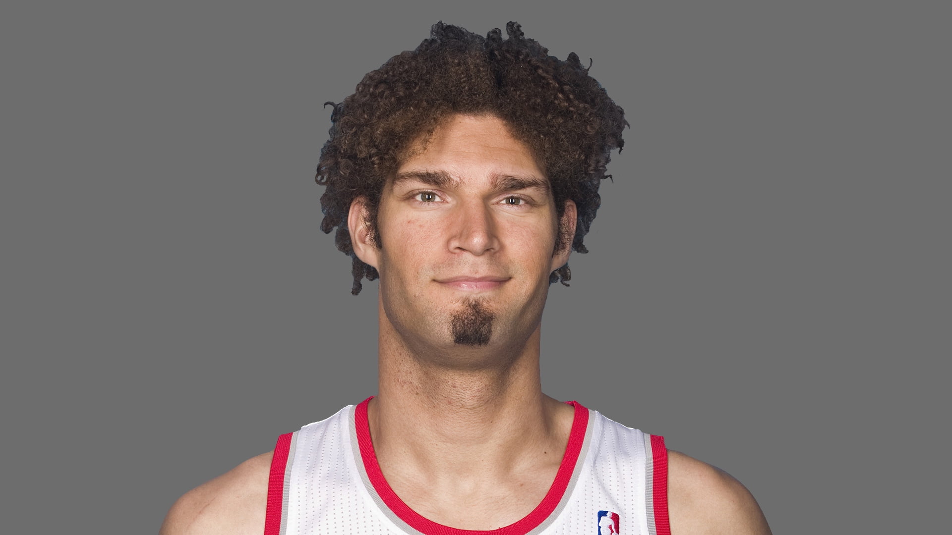 adult, portrait, s, young men, confidence, headshot, curly hair, front view, tank top, men, robin lopez, hairstyle, new orleans pelicans, jersey, close-up, HD Wallpaper