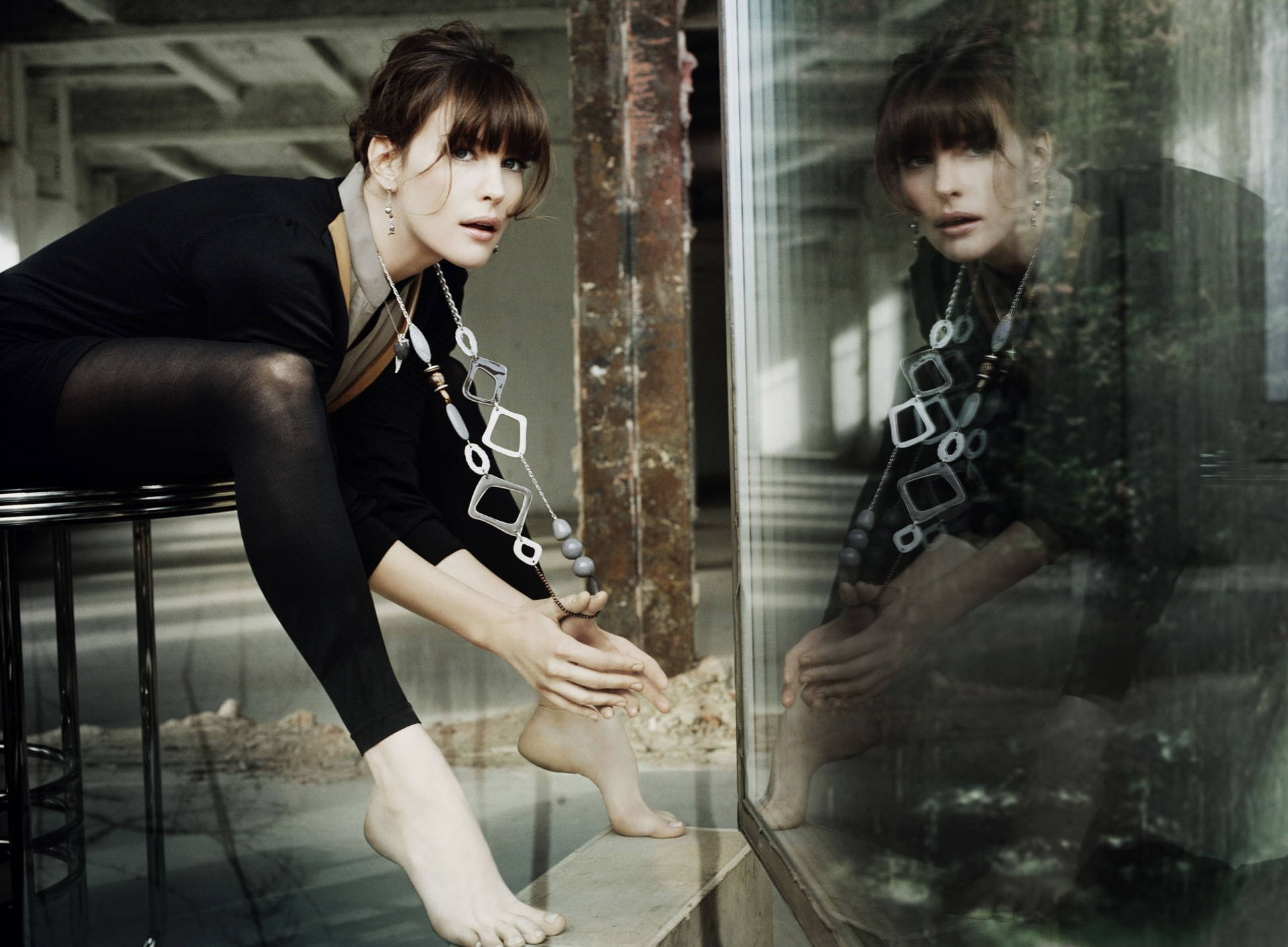 Movies, shirt, women, Liv Tyler, black, s, 1080P, elbow, Tyler, sleeved, liv, HD Wallpaper
