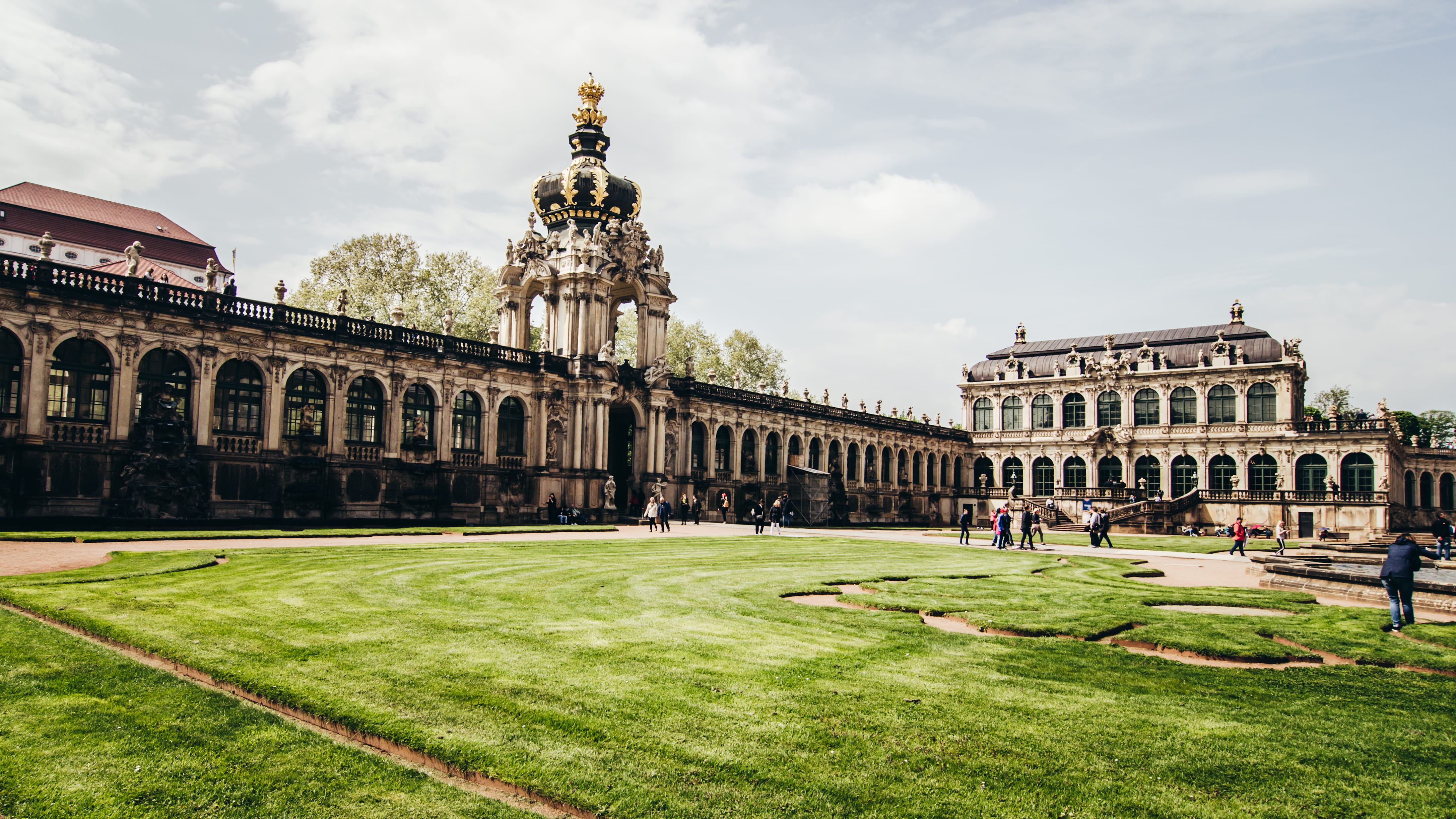 the past, travel destinations, college, tourism, germany, history, cloud - sky, plant, nature, day, parliament, sky, person, dresden, incidental people, HD Wallpaper