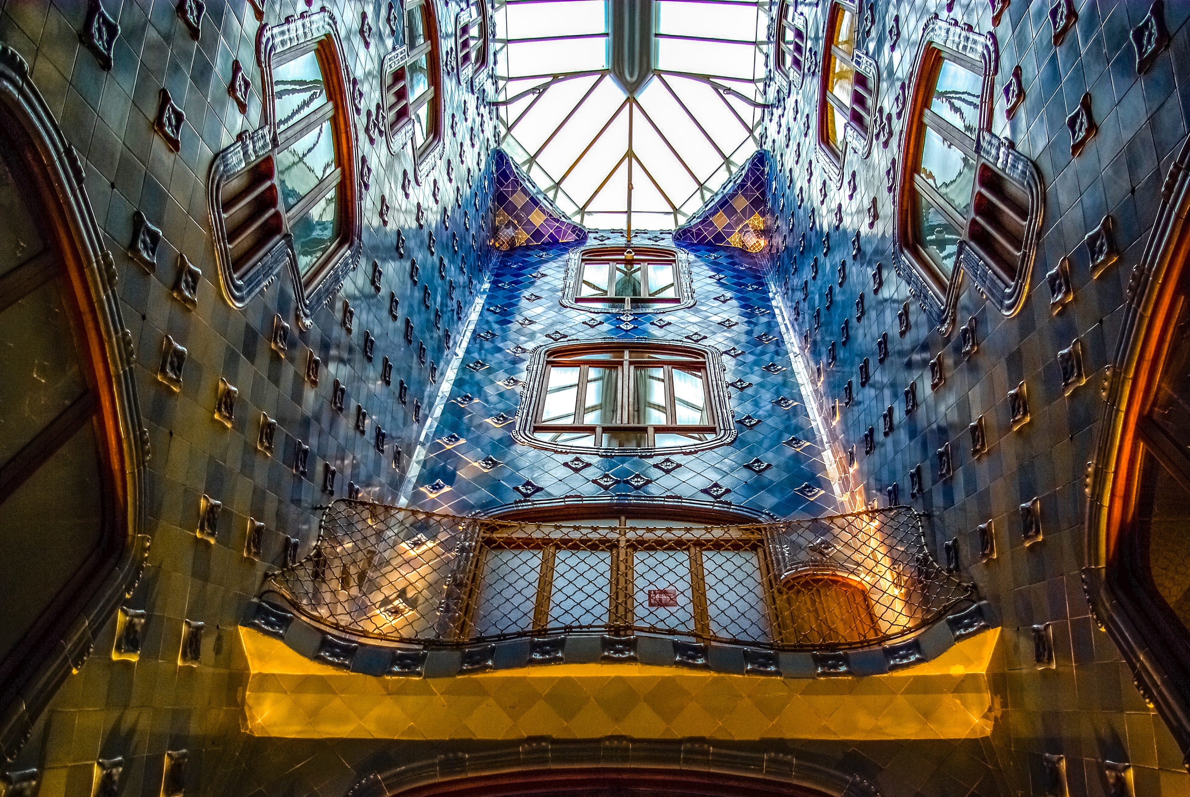 no people, the past, Inside, staircase, belief, low angle view, ceiling, skylight, built structure, glass, day, architecture and art, architecture, tourism, HD Wallpaper