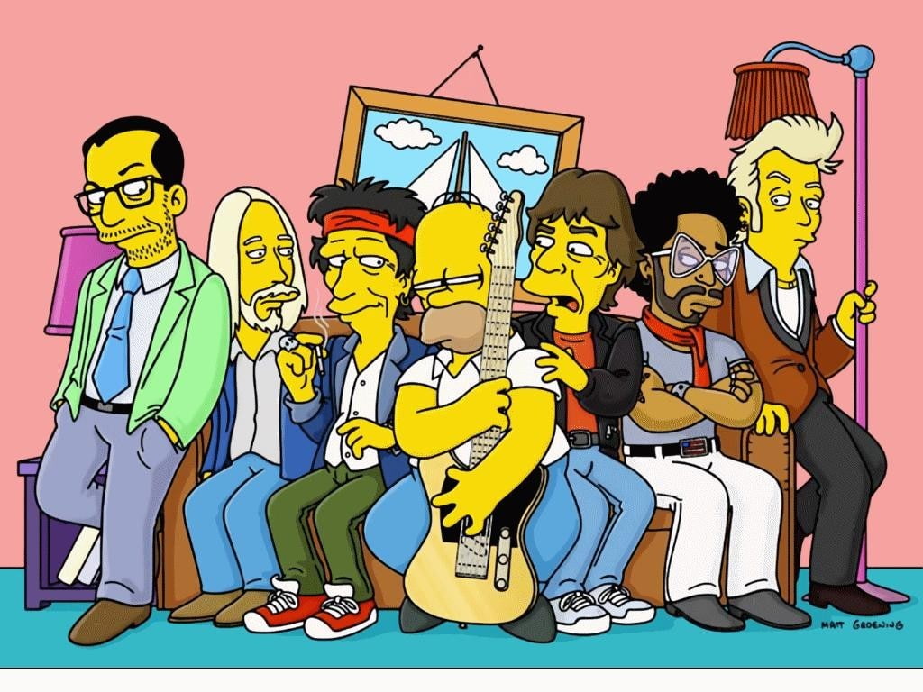 smiling, musical instrument, animal wildlife, sign, adult, females, emotion, communication, 480P, men, happiness, the simpsons rolling stones lenny kravitz homer simpson, HD Wallpaper
