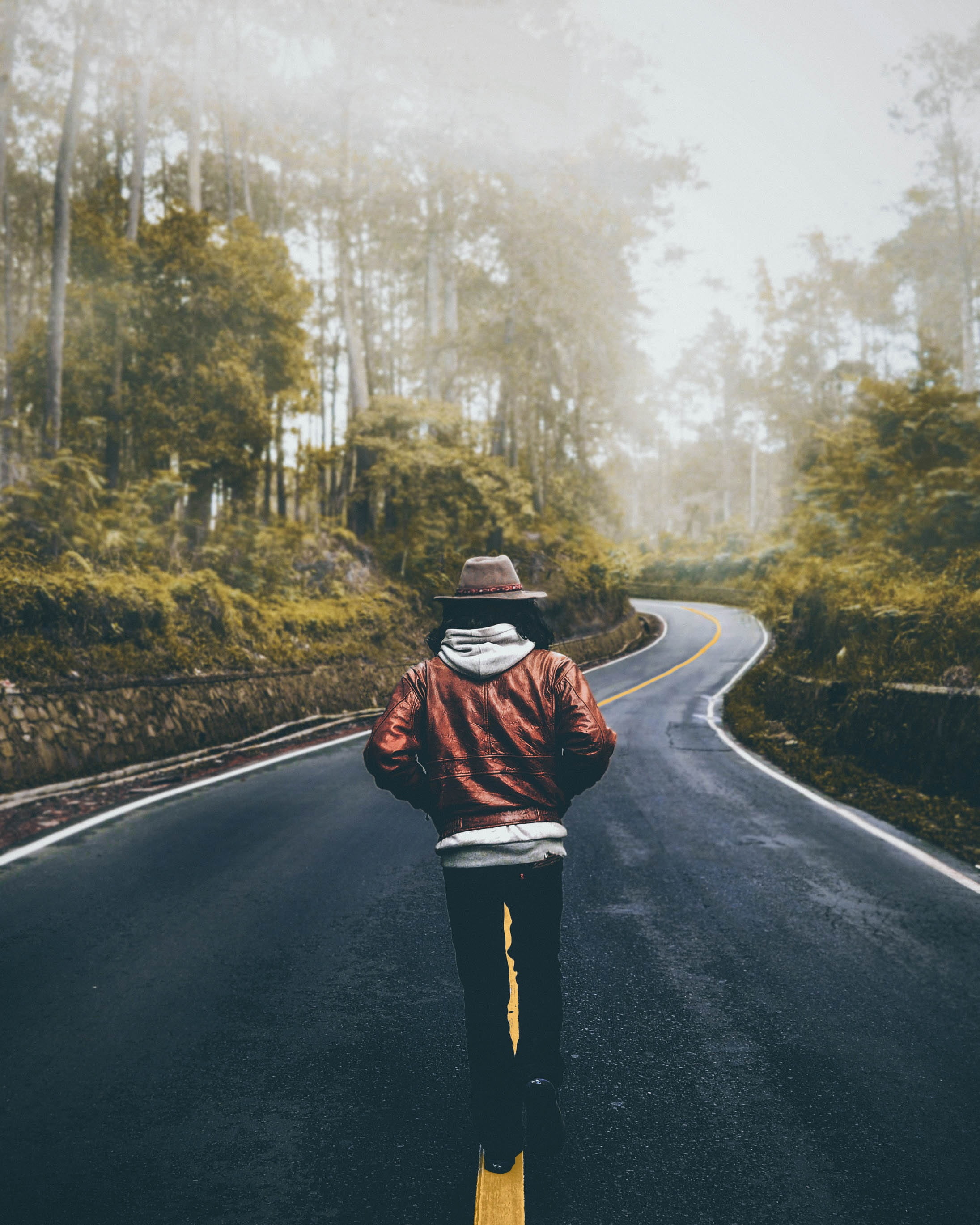 blur, boy, 2K, brown, real people, road, leisure activity, gray, hurry, clothing, direction, walking, guidance, tree, drive, landscape, outdoors, concrete, Phone HD Wallpaper