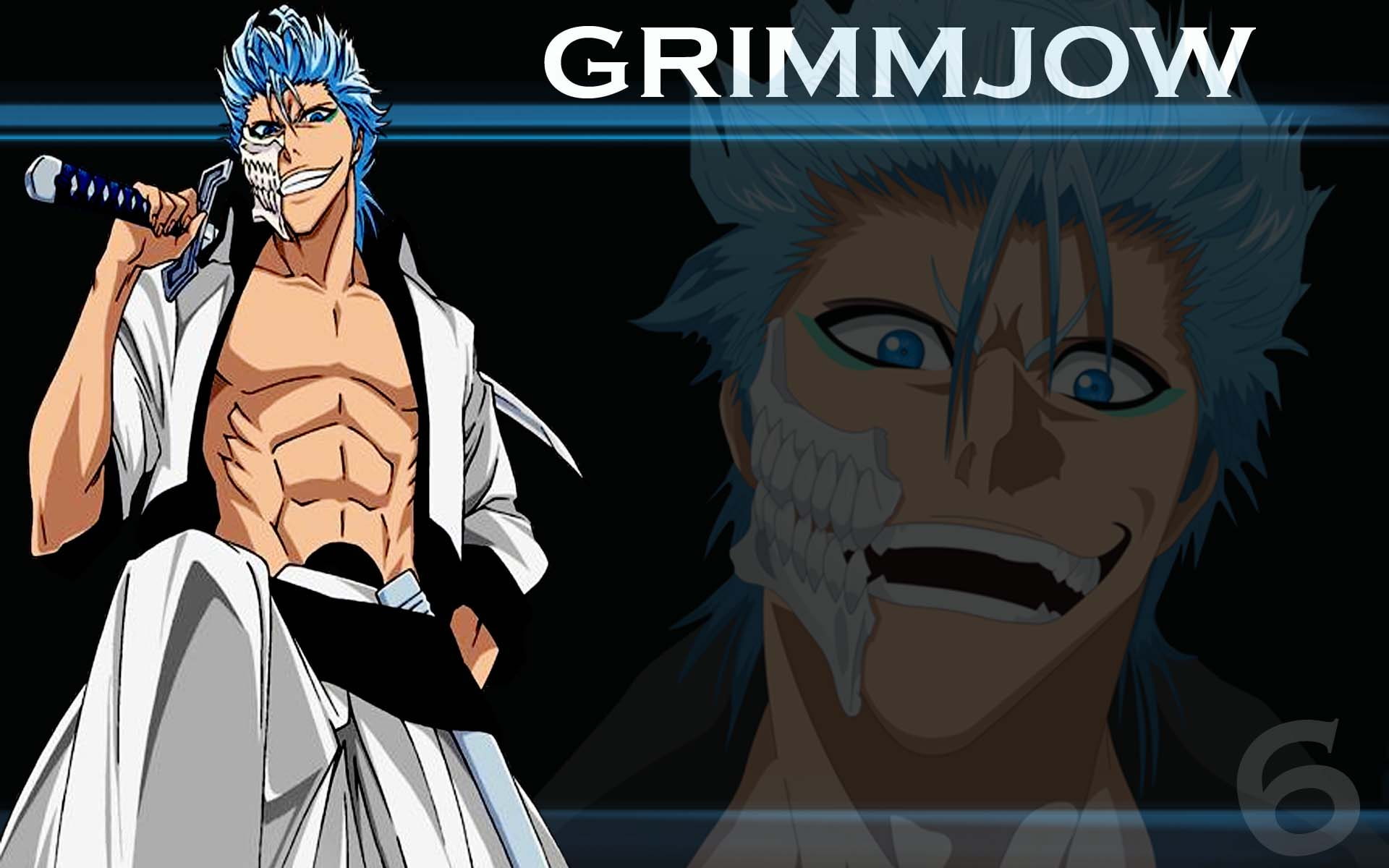 1080P, art, Crazy, bleach, leach, Blue, anime, grimmjow, hd, HD Wallpaper