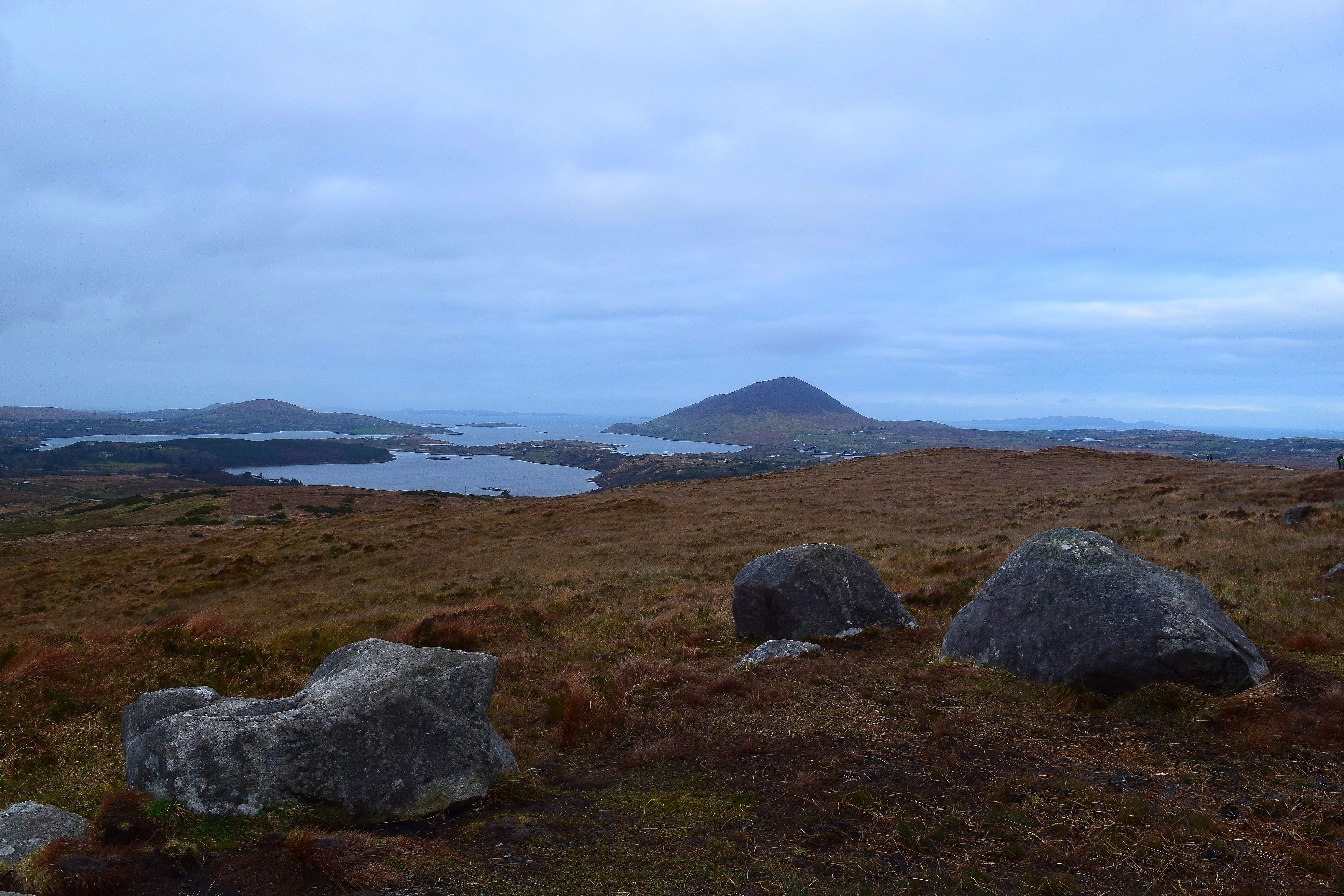 day, rock - object, water, mountain, national park, connemara, nature, scenics - nature, no people, cloud - sky, rock, sky, tranquility, tranquil scene, HD Wallpaper