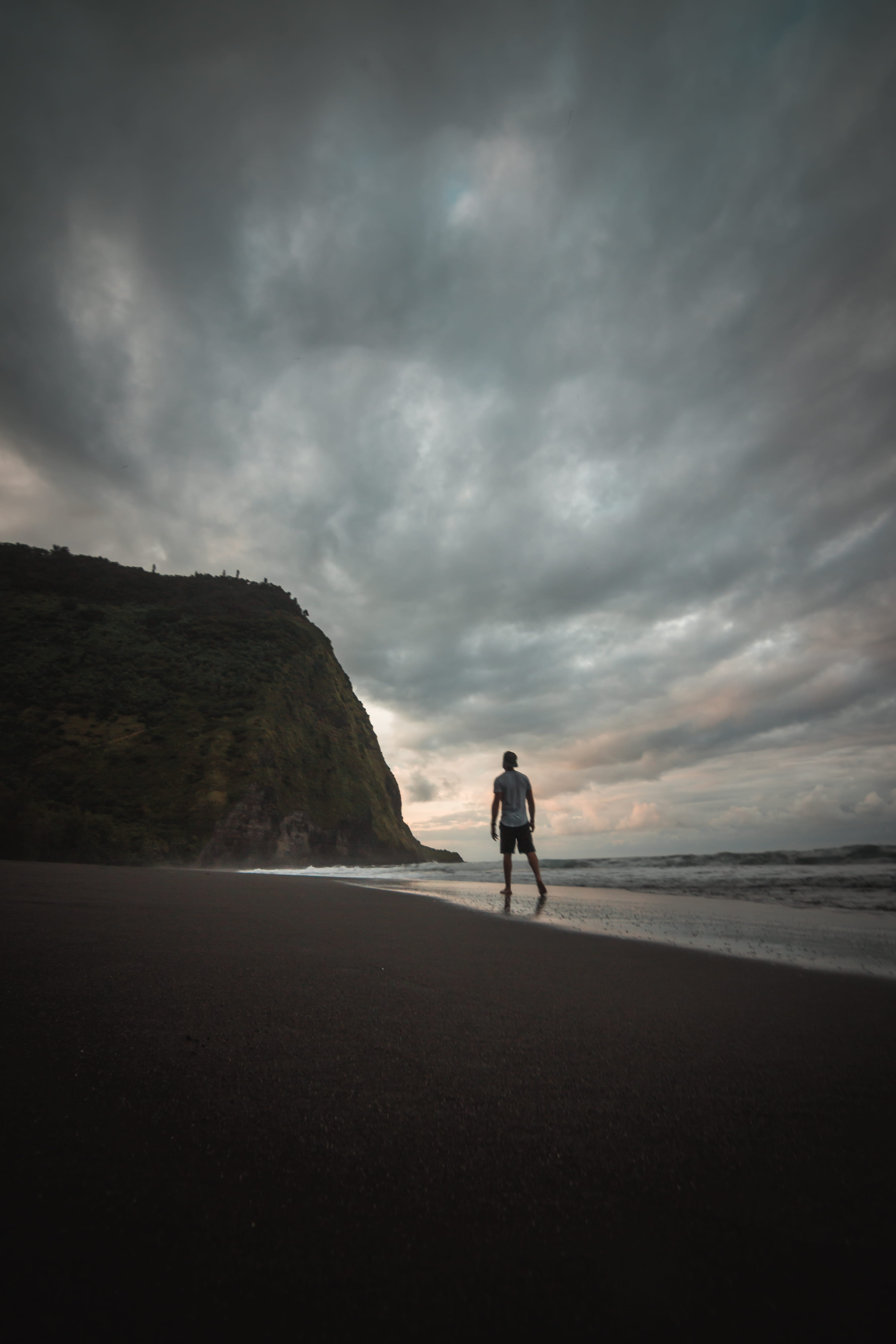 exercise, sky, sea, ocean, united states, beauty in nature, sports, nature, coast, shore, one person, working out, cloud - sky, fitness, outdoors, standing, Phone HD Wallpaper