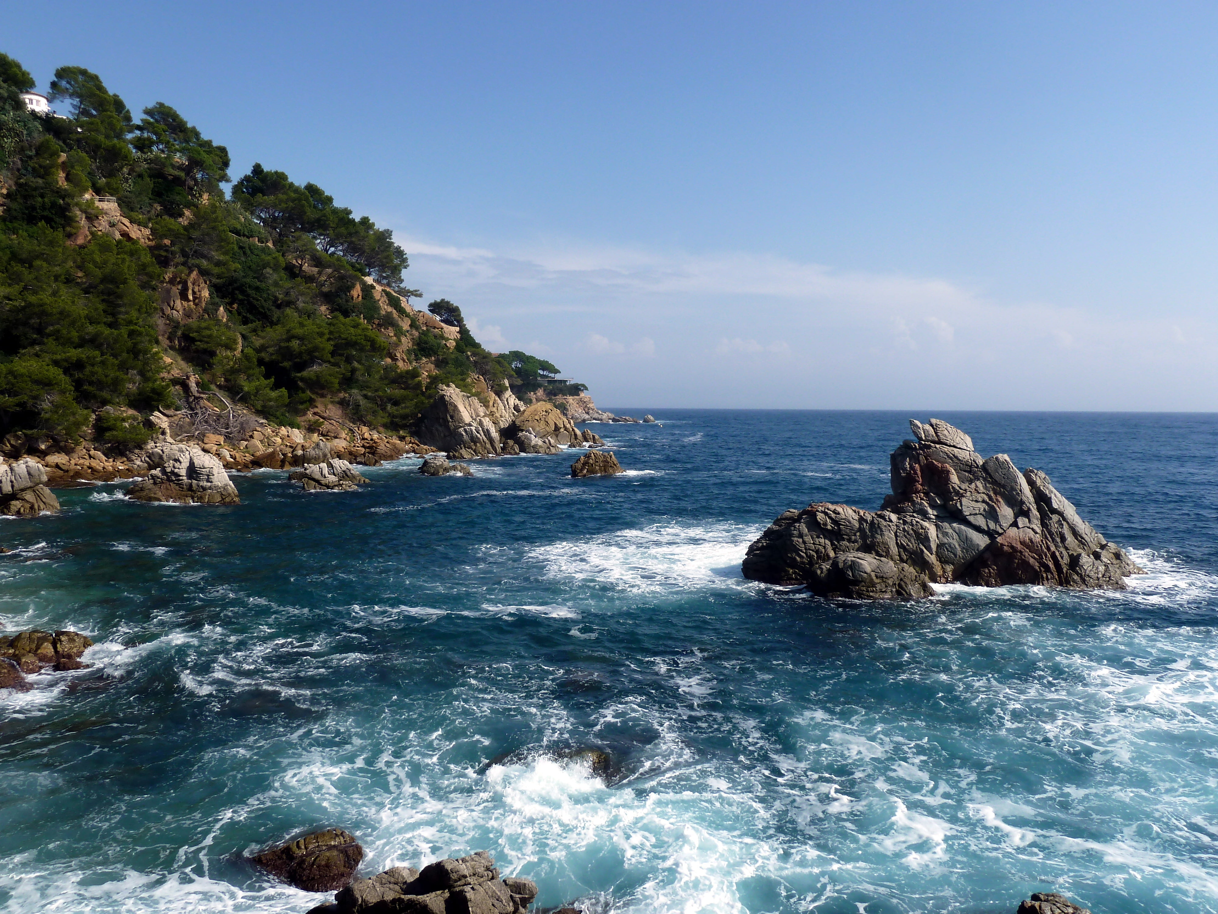 land, scenics, mediterranean Sea, big Sur, seascape, horizon over water, europe, tranquility, rock formation, tranquil scene, horizon, tourism, water, rocky coastline, HD Wallpaper