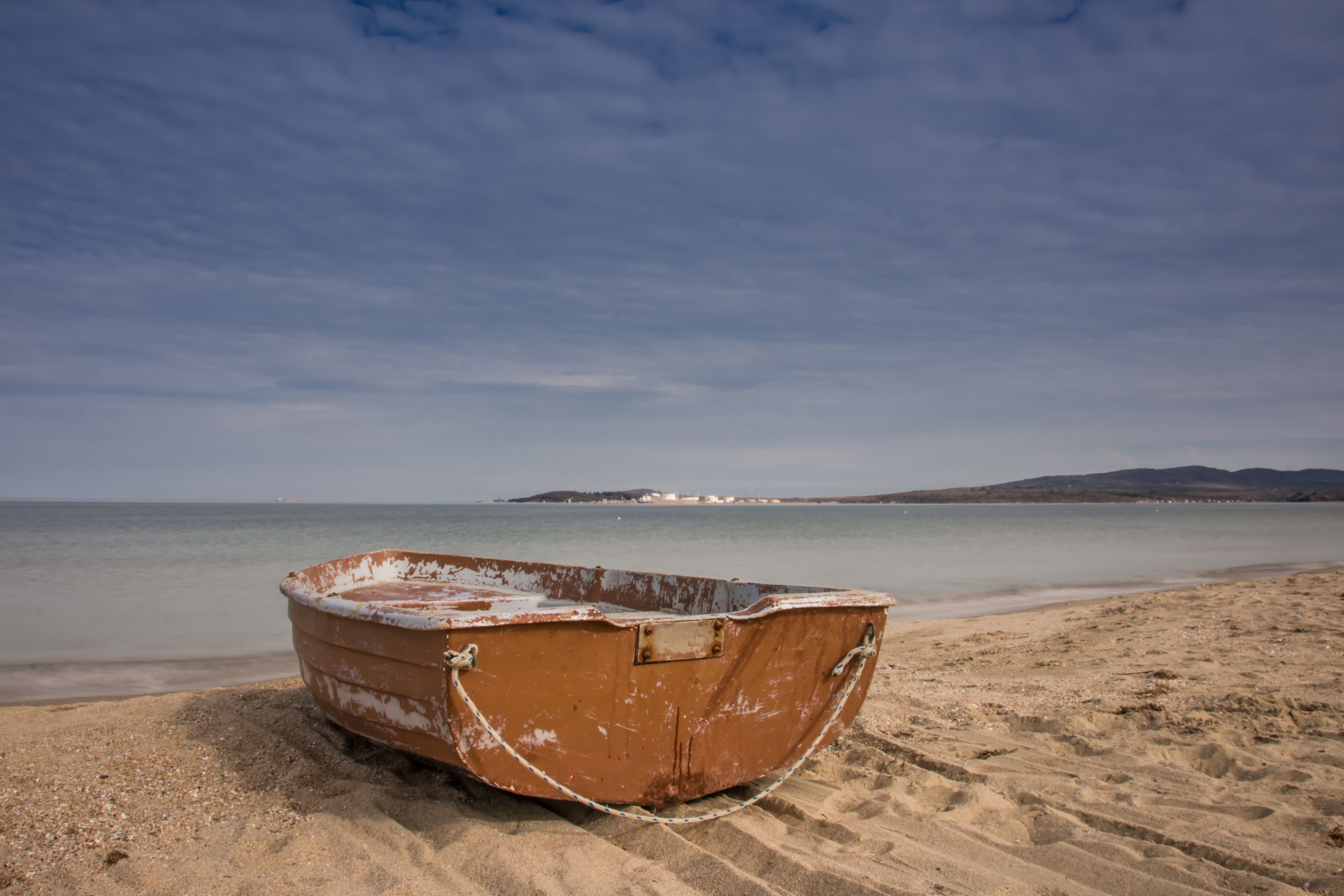 transportation, nature, sunlight, vacation, moored, horizon over water, brown, sun, daytime, non-urban scene, outdoor, boat, beauty in nature, shore, bulgaria, HD Wallpaper