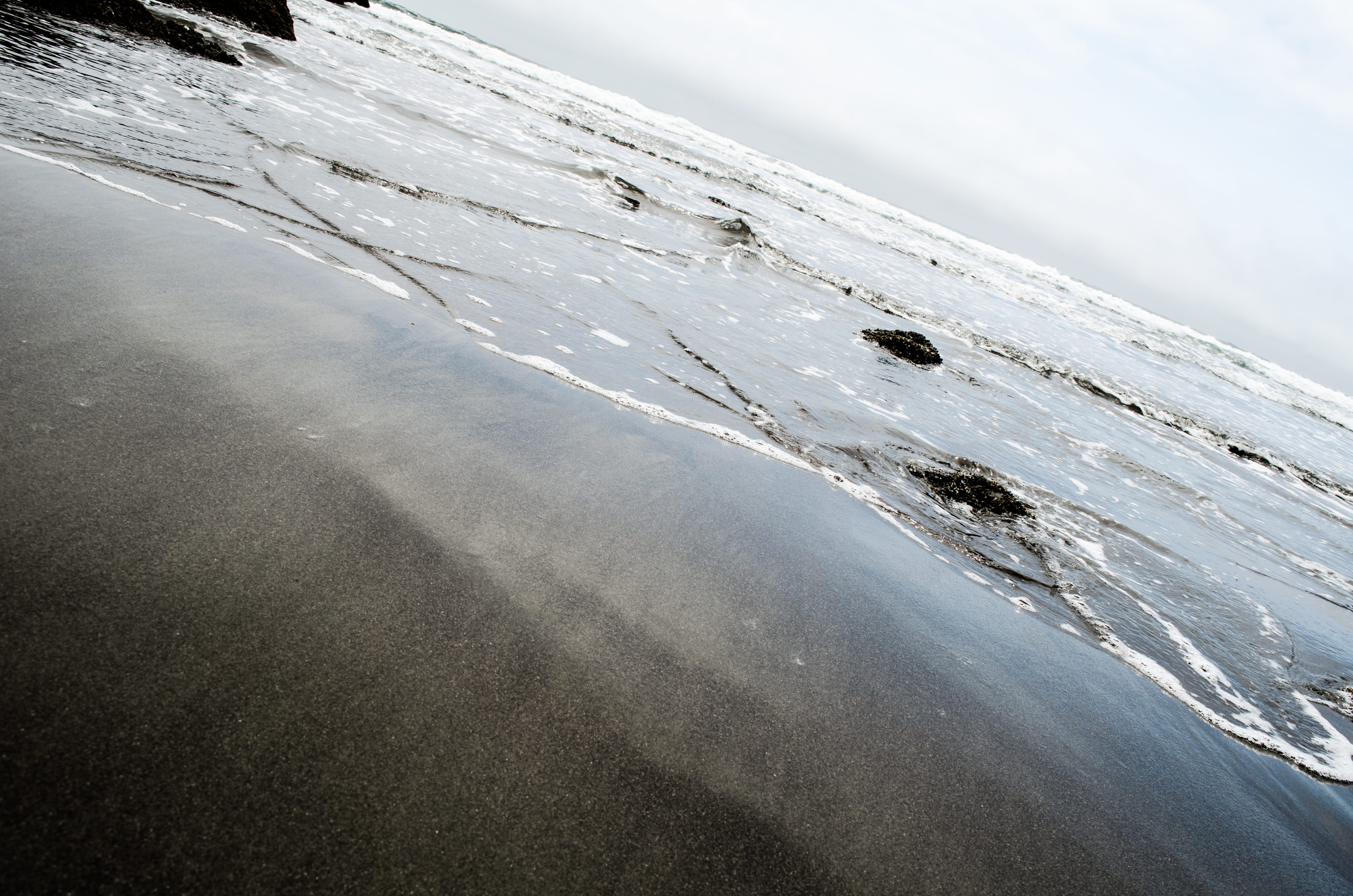 water, environment, 4K, winter, no people, beach, united states, nature, beauty in nature, ocean, sky, day, sea, tranquil scene, outdoors, tilt, snow, HD Wallpaper