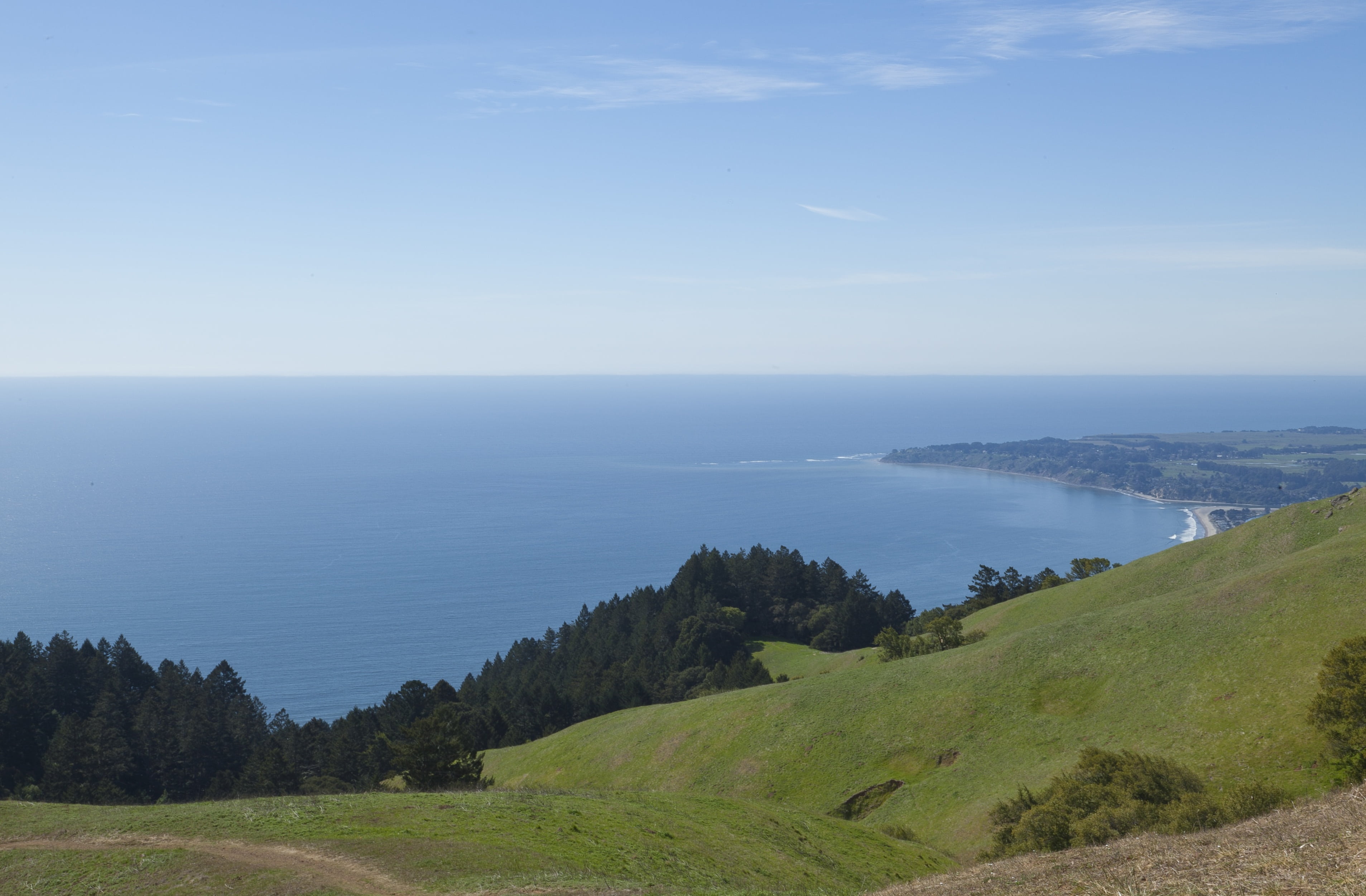 landscape, nature, scenic, summer, scenics, mount tam, tourism, coastal, coastline, sky, 2K, marin, no people, usa, sea, travel, mountain, ocean, green color, HD Wallpaper