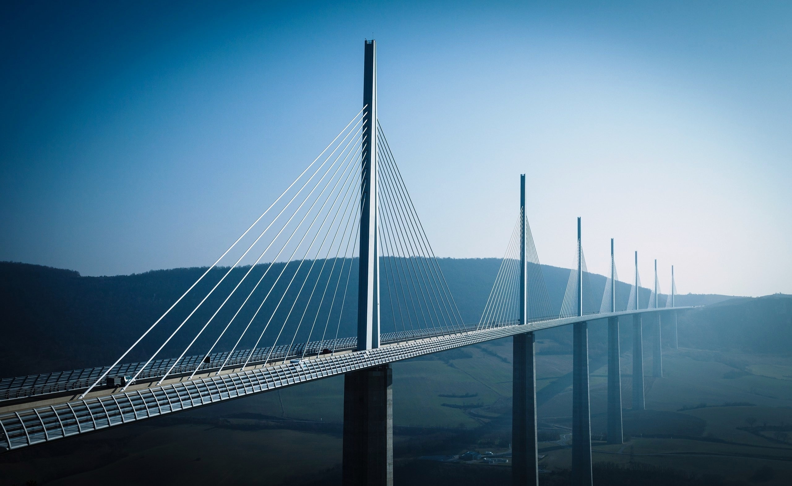 Architecture, 2K, gray, Arhitecture, Modern, Bridge, HD Wallpaper