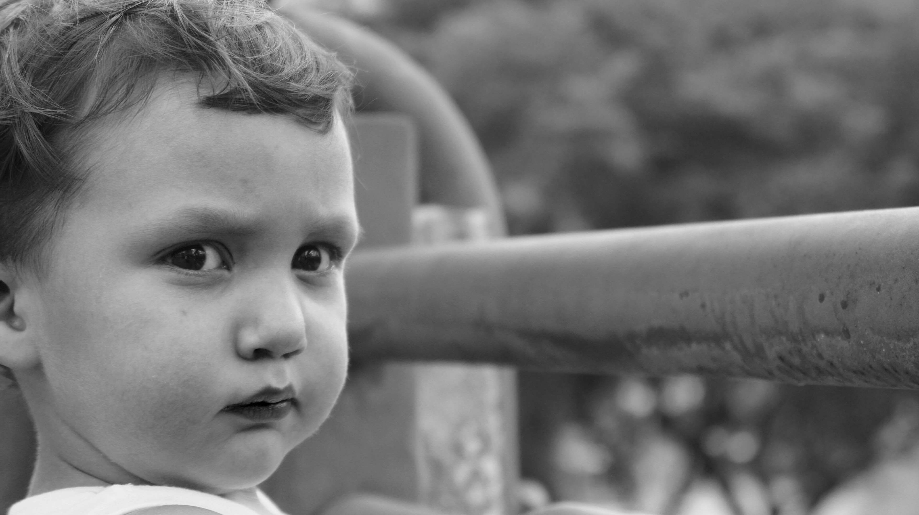 baby, focus on foreground, serious, close-up, vision, son, contemplation, 4K, males, portrait, headshot, depression - sadness, teenager, child, offspring, HD Wallpaper