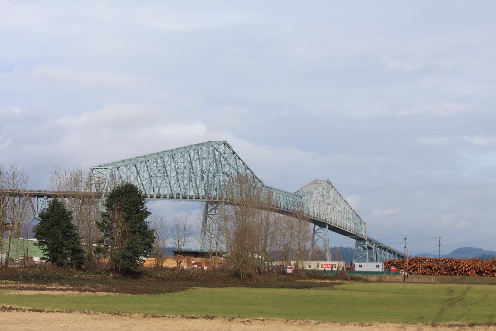 nice, 1080P, lewis, bridge, brige, nature and landscapes, metallic, view, gray, clark, HD Wallpaper