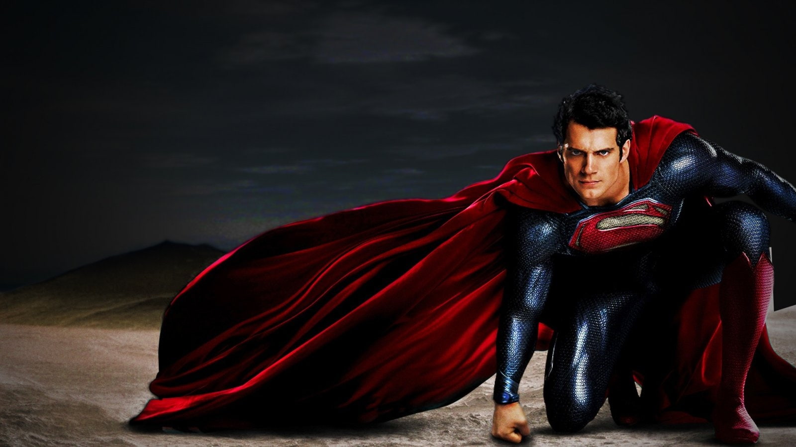 720P, man, actor, poster, black, movie, Superman, red, Henry Cavill, blue, HD Wallpaper