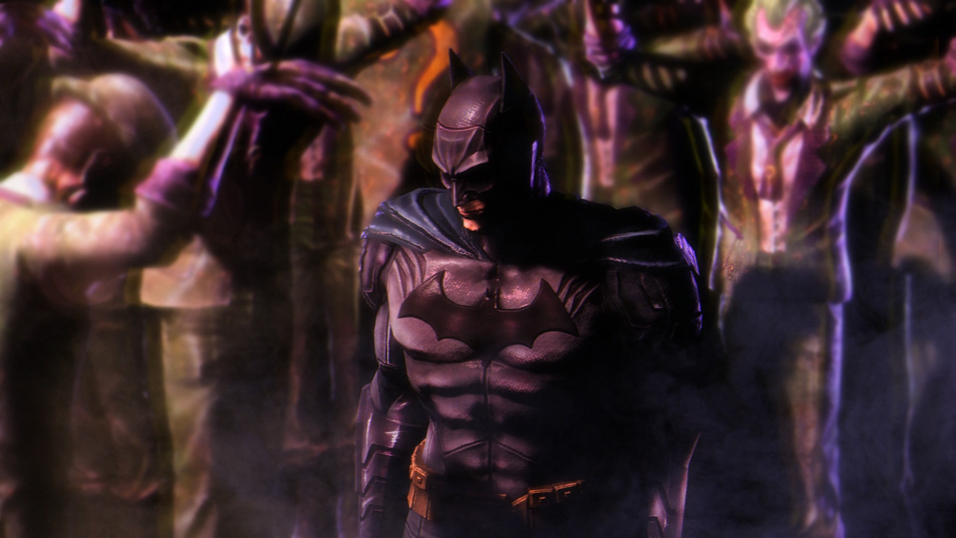 bruce wayne, 1080P, riddler, joker, costume, batman, dc comics, HD Wallpaper