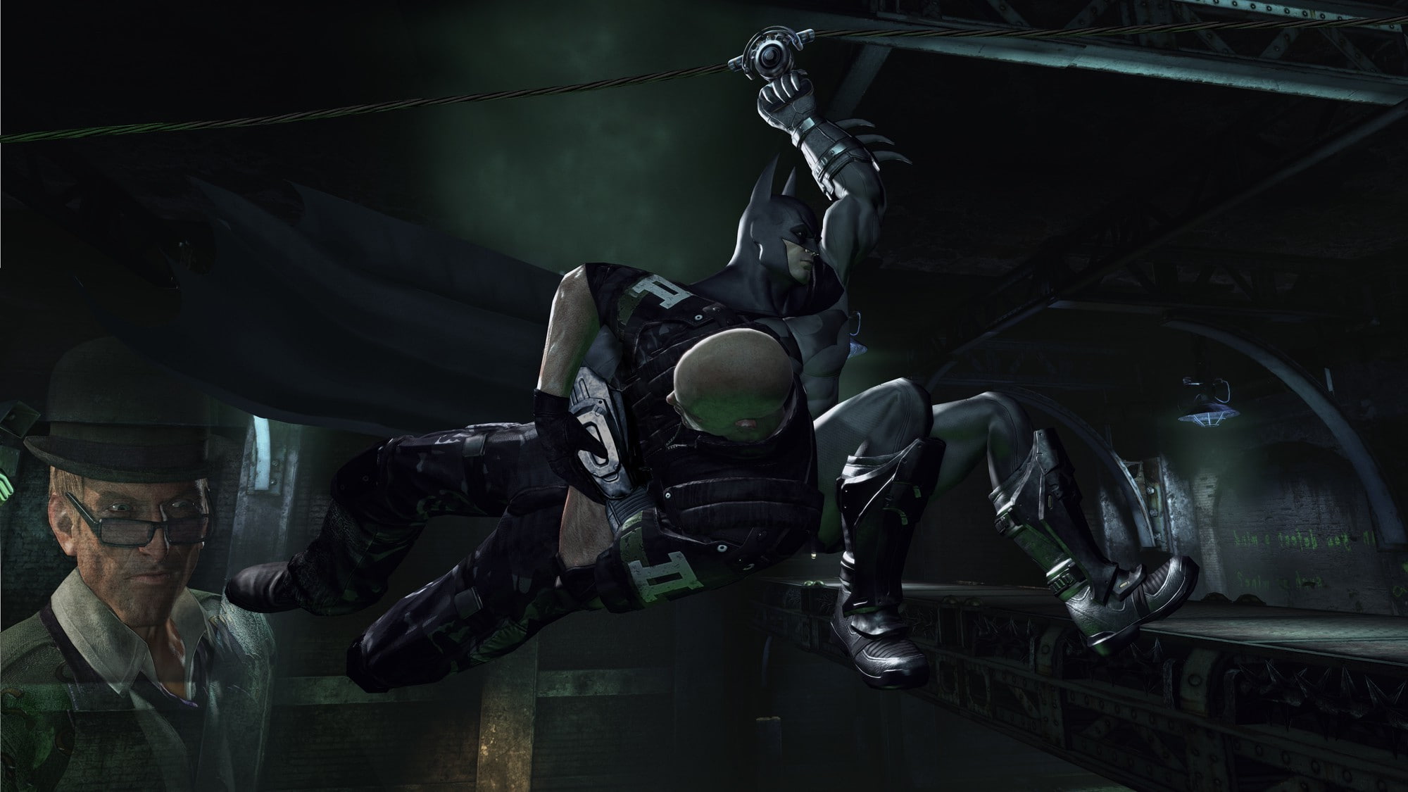 people, helmet, weapon, indoors, architecture, adult, batman batman arkham city video games rocksteady studios the riddler, headwear, human representation, HD Wallpaper