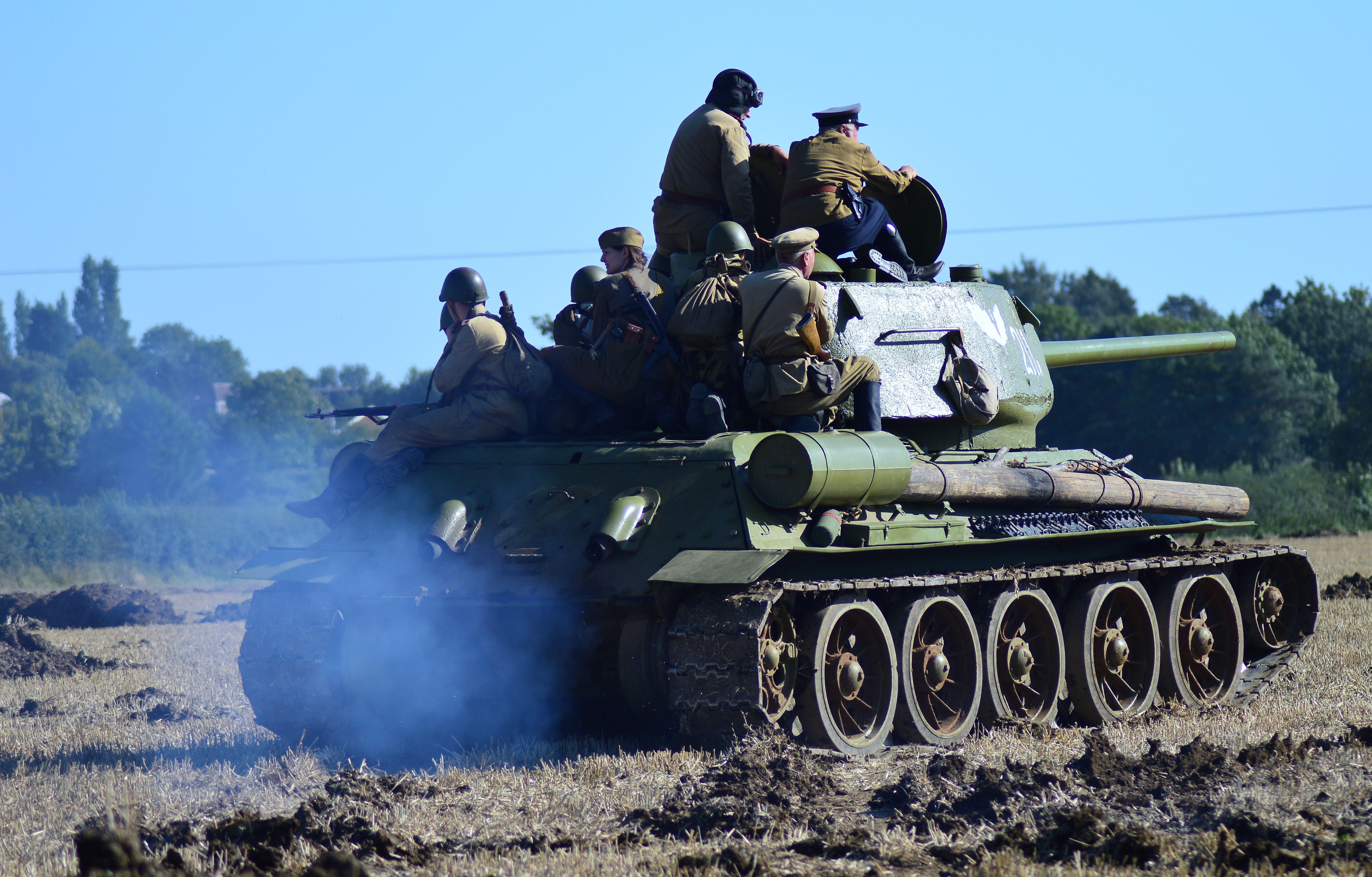 military reconstruction, Soviet, tank, T-34-85, 5K, average, HD Wallpaper