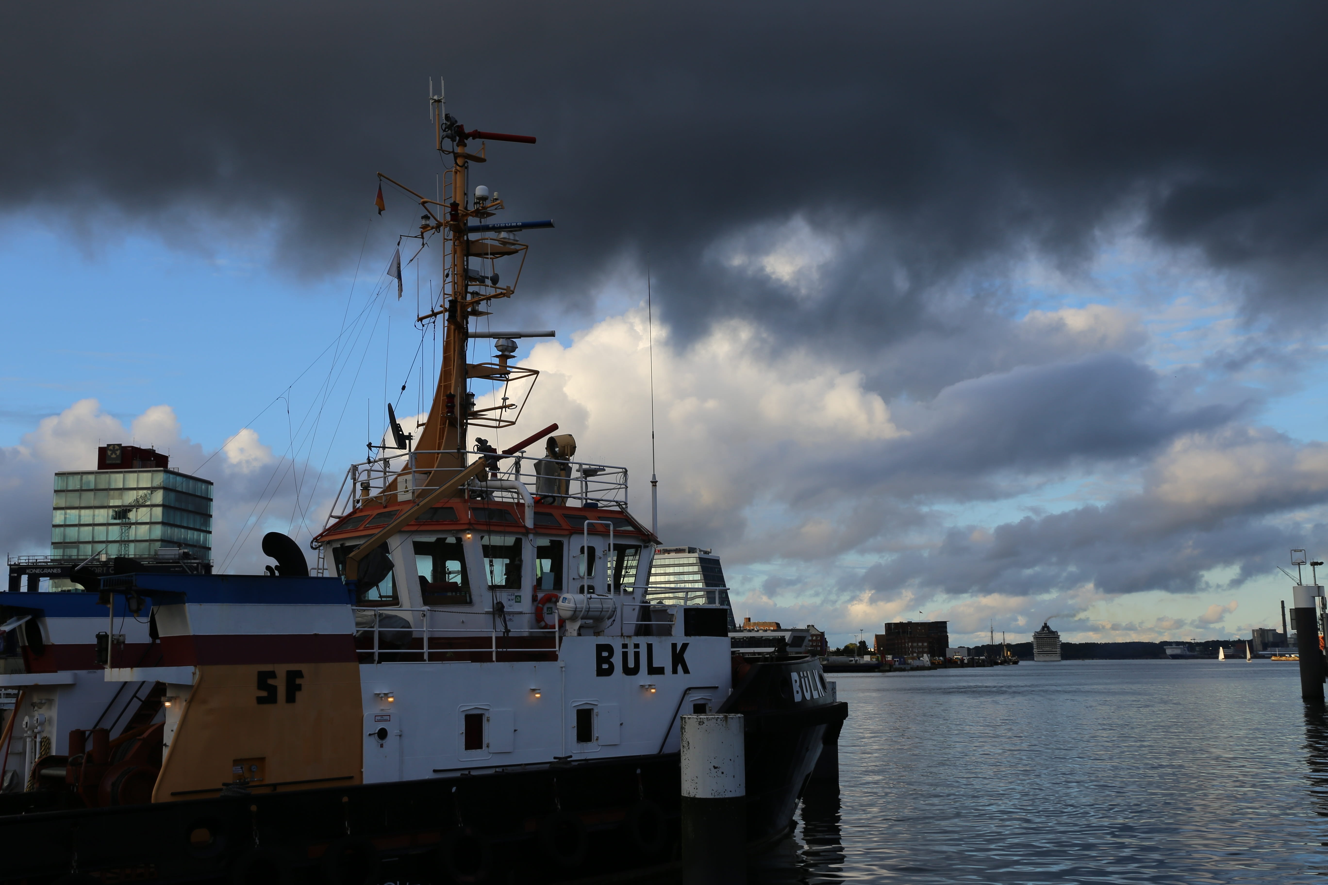 passenger craft, nature, moored, white, shipping, kiel, pole, sailboat, black, reflection, heaven, landscape, yacht, clouds, natural, cloud - sky, weather, HD Wallpaper