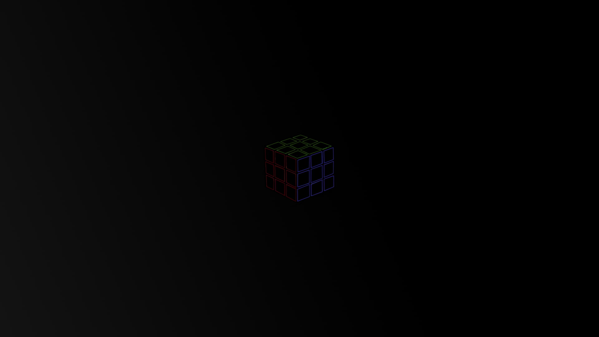 black background, Photoshop, 1080P, cube, minimalism, HD Wallpaper