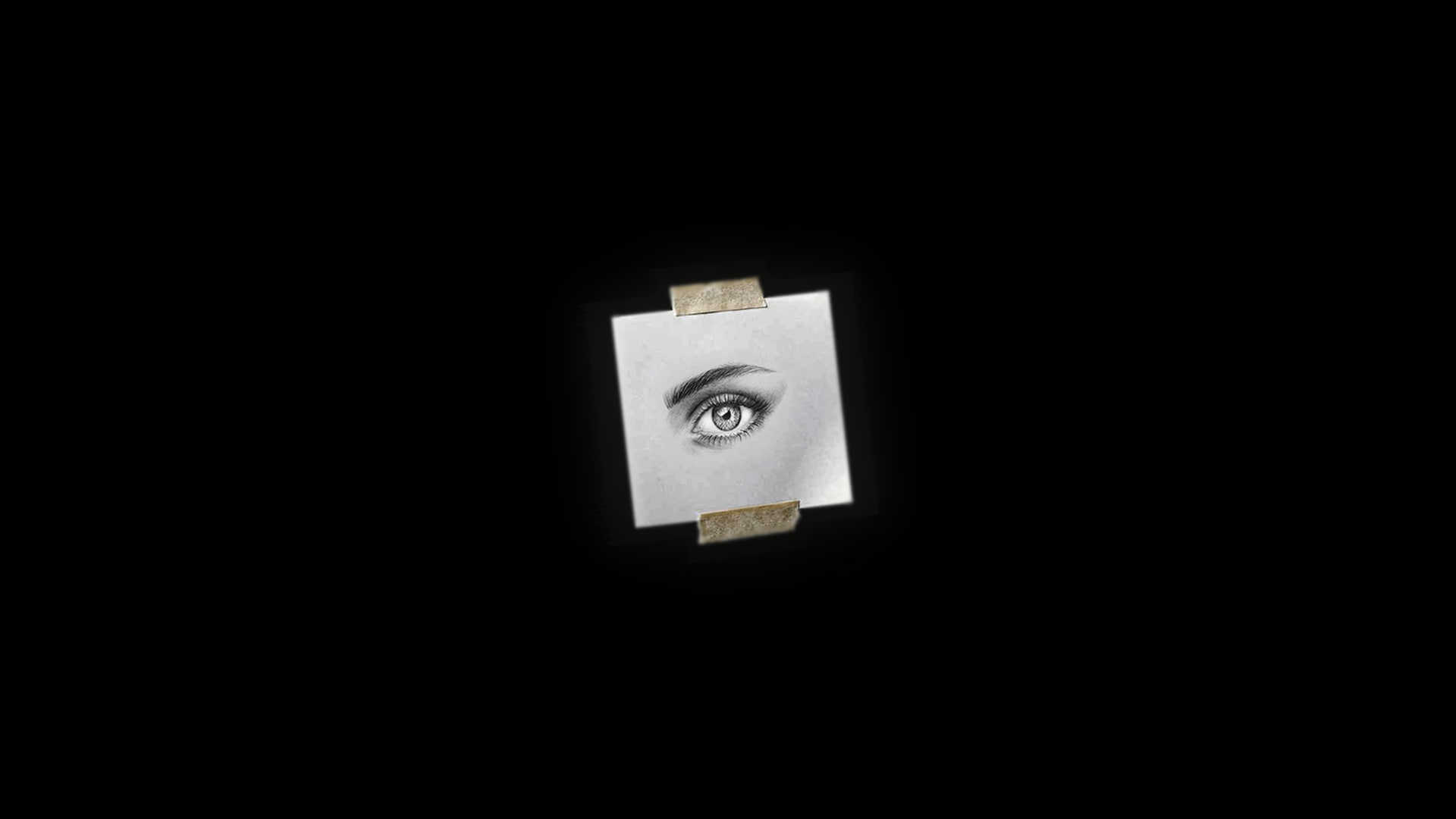 eyes, 1080P, Photoshop, black background, simple background, HD Wallpaper