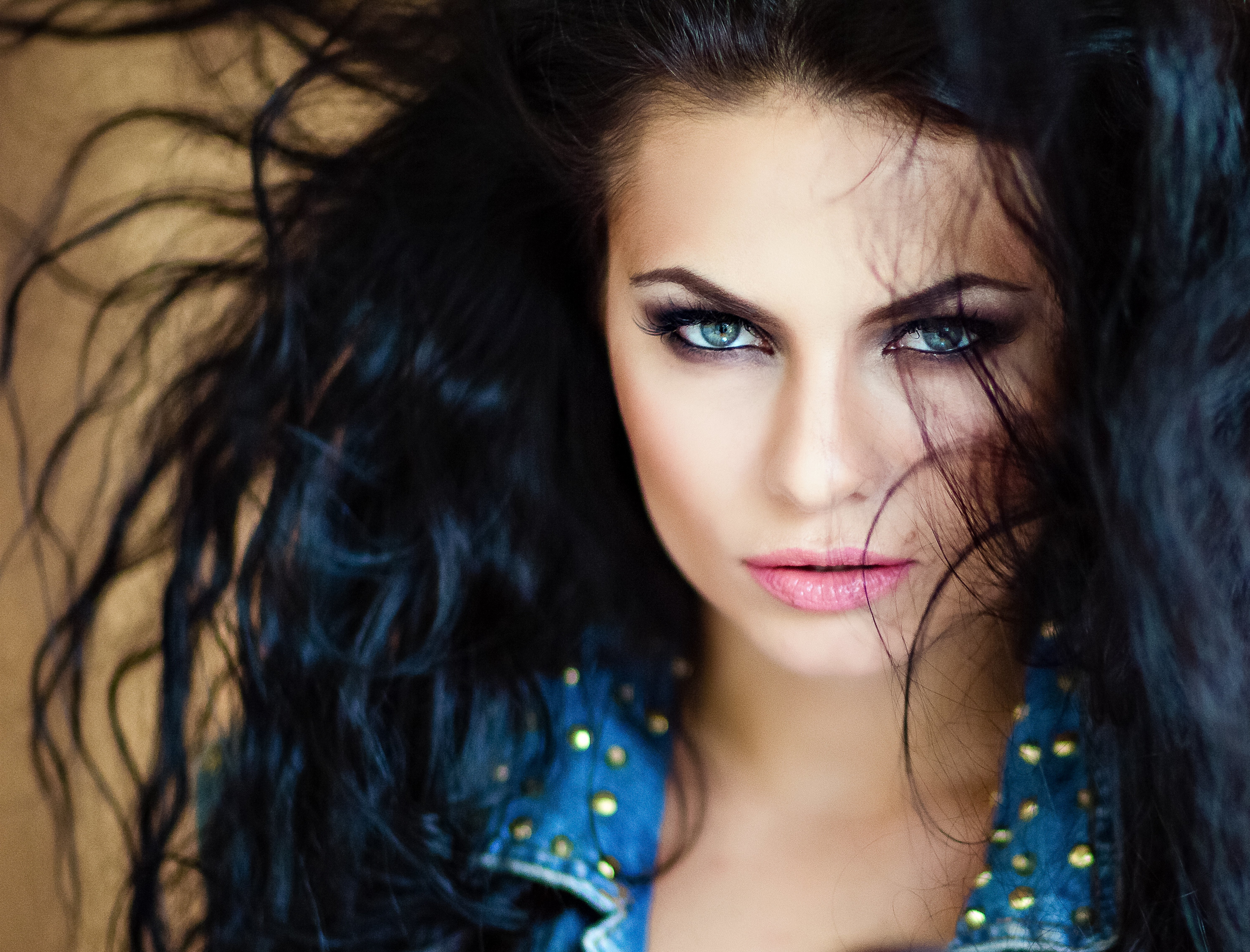 eyebrows, model, 5K, hair, lips, eyes, girl, face, look, curls, dzhinsovka, HD Wallpaper