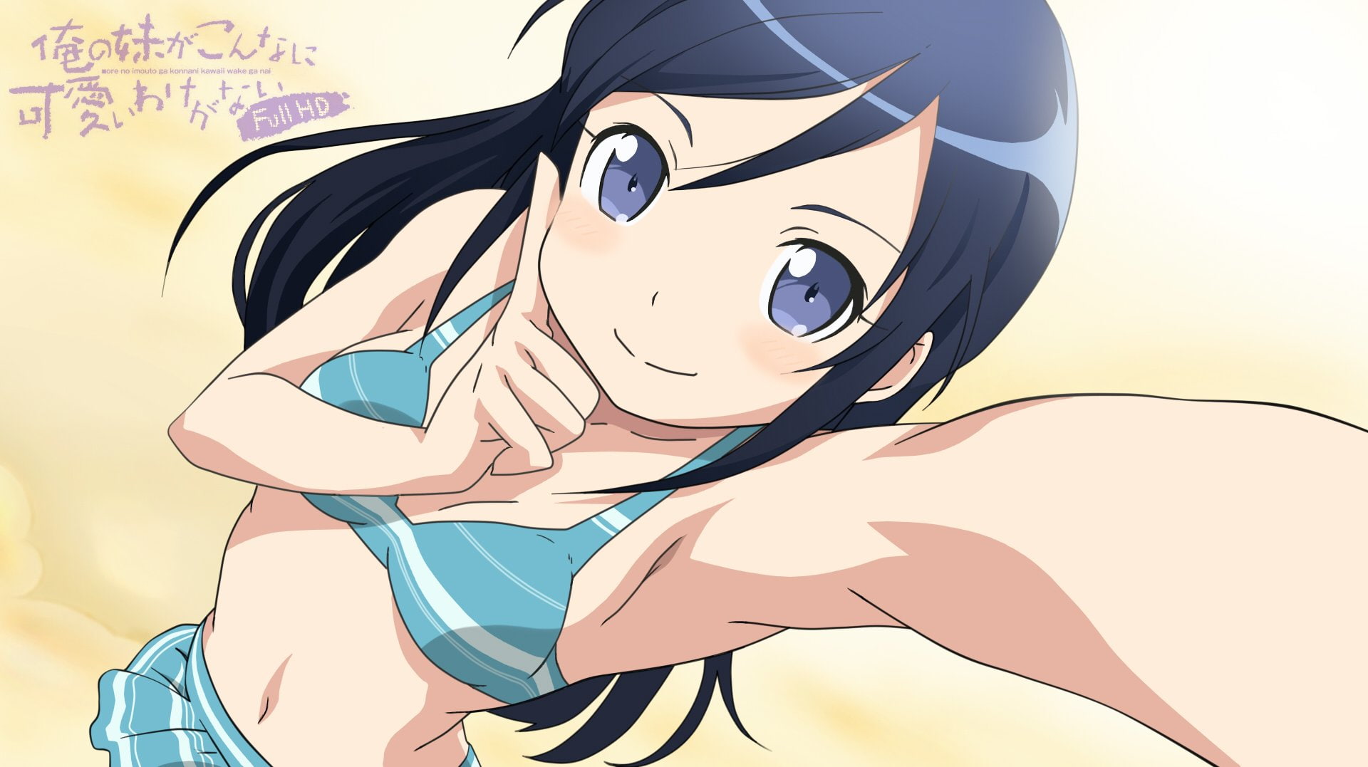 Anime, side view, women, technology, headphones, hair, 1080P, adult, Oreimo, Ayase Aragaki, females, listening, beauty, music, young adult, lifestyles, HD Wallpaper