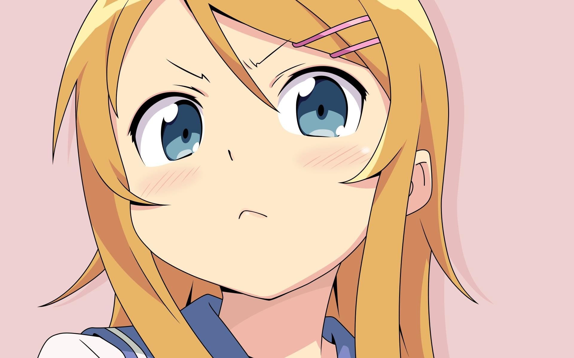 character, 1920x1200, anime, yellow, 1080P, haired, oreimo, HD Wallpaper