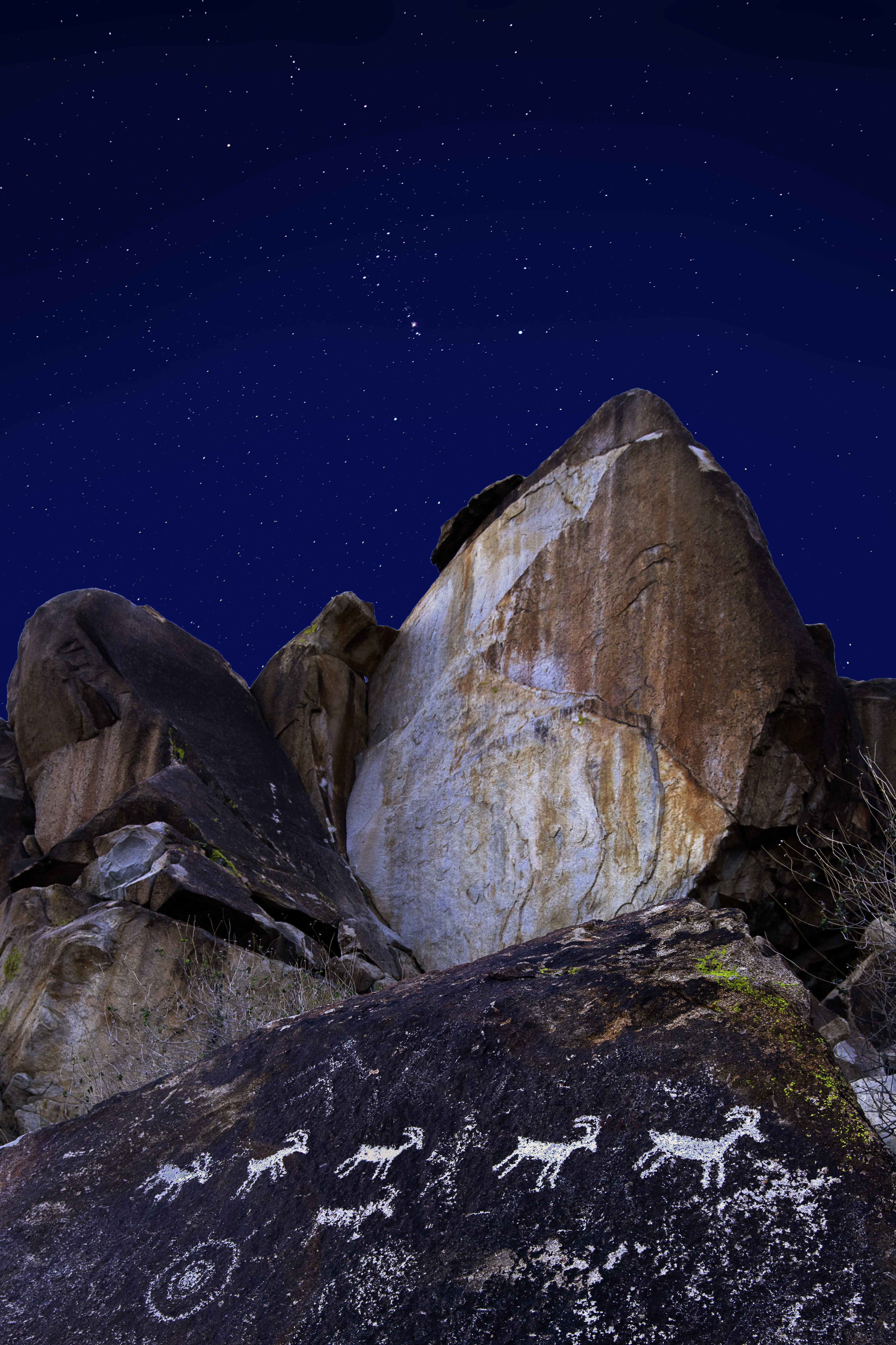 tower, bird, star - space, formation, solid, star, rock - object, promontory, flare, scenics - nature, astronomy, grapevine canyon, cliff, animal, stars, Phone HD Wallpaper