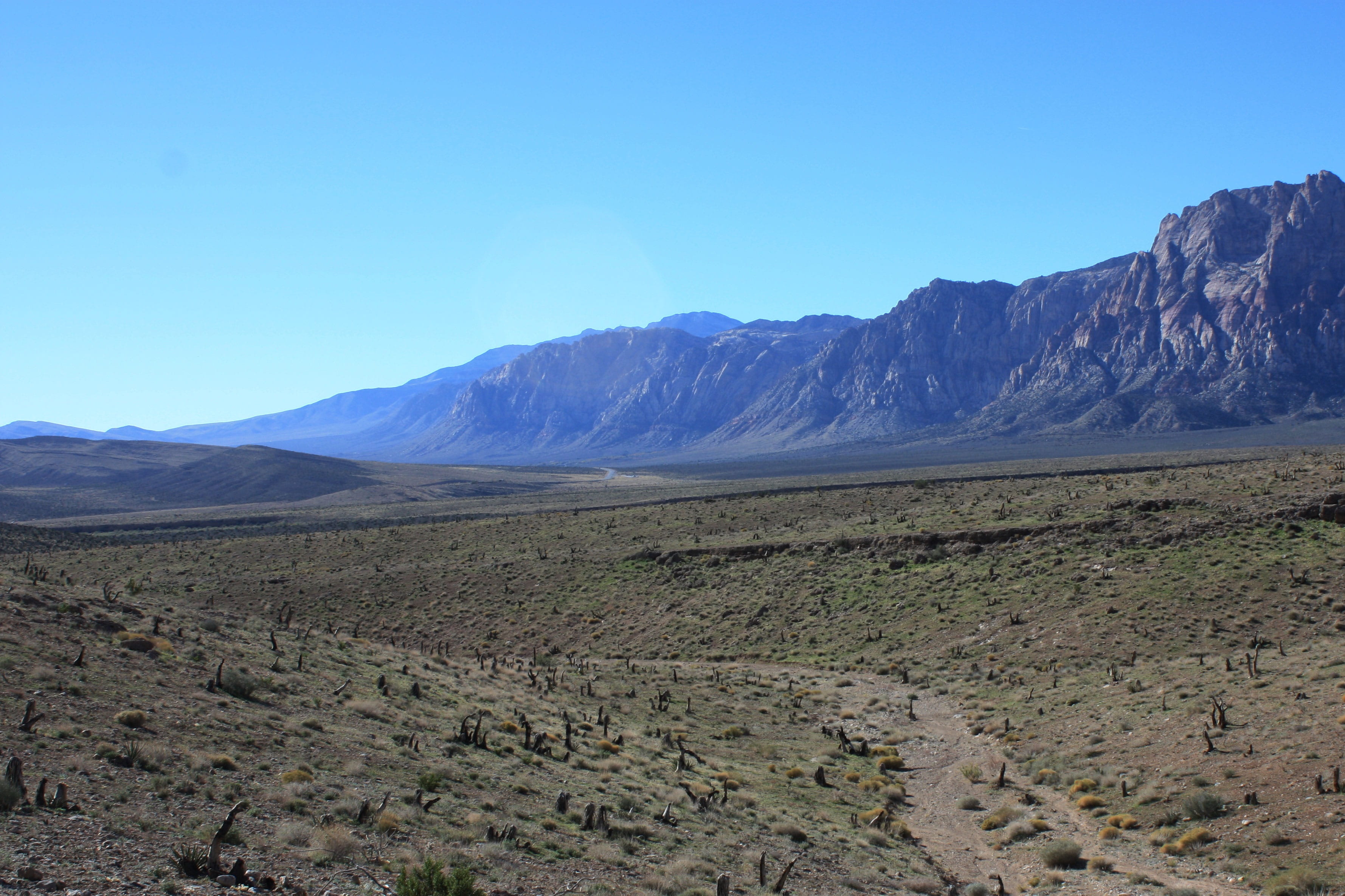 semi-arid, blue, tranquil scene, day, scenics - nature, Red Rock Canyon, Mountains, non-urban scene, nature, mountains, clear sky, environment, scenic, HD Wallpaper