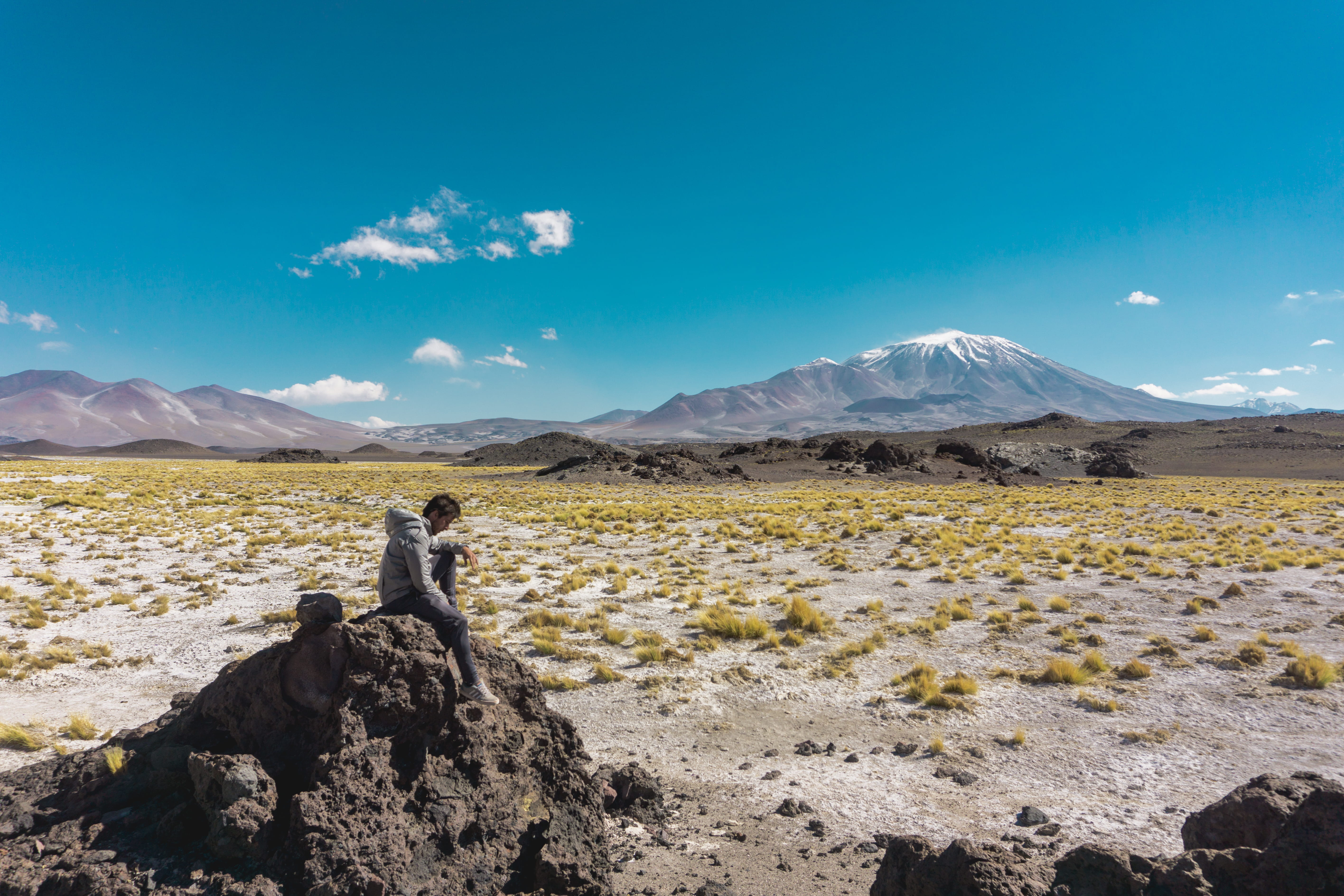 beauty in nature, rock - object, mountain peak, snowcapped mountain, human, day, soil, tranquil scene, peak, scenics - nature, ground, outdoors, nature, HD Wallpaper