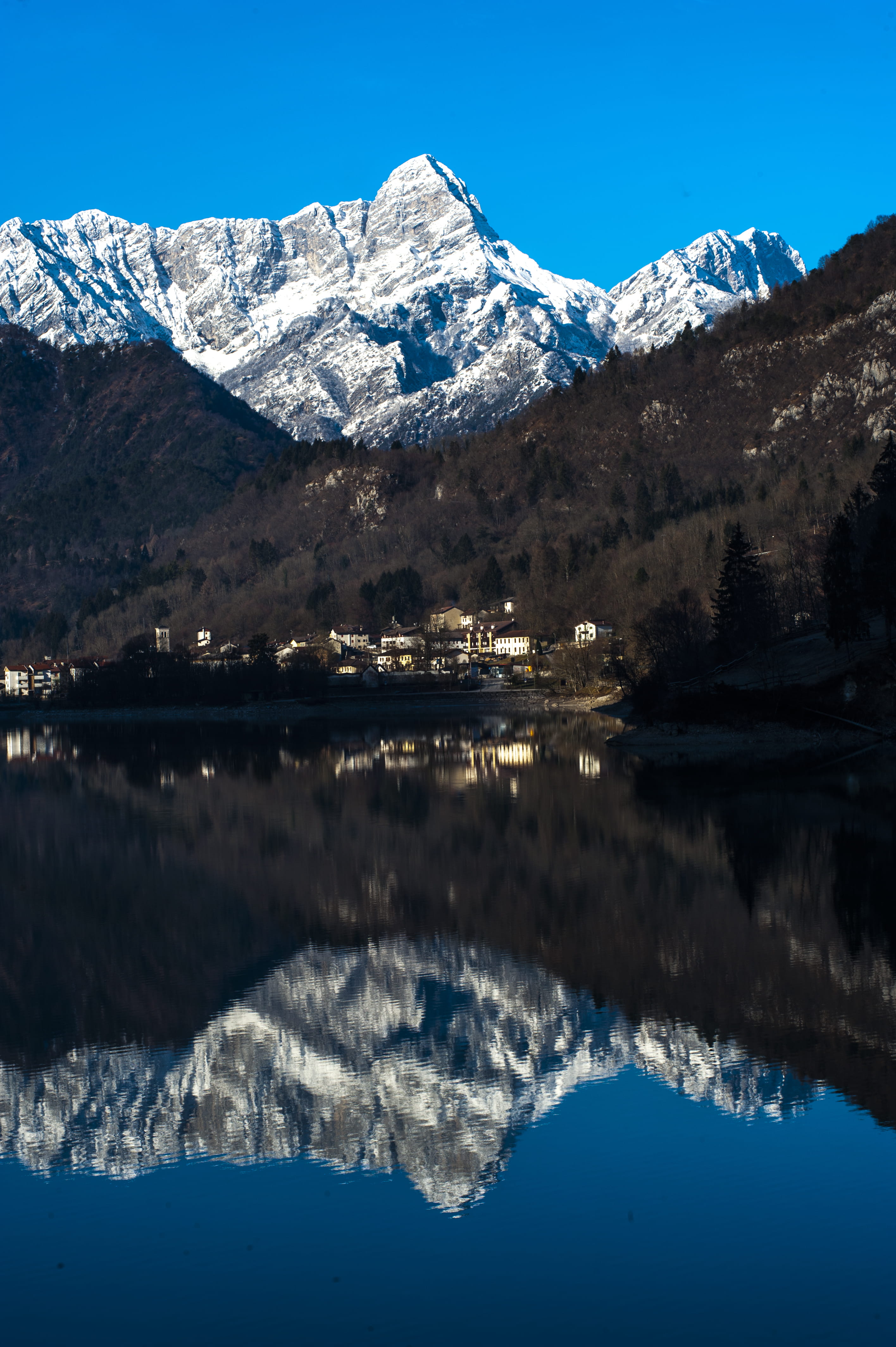 near, abies, fir, non-urban scene, plateau, peak, snowcapped mountain, ice, tranquil scene, building, glacier, winter, covered, lake, wilderness, reflection, Phone HD Wallpaper