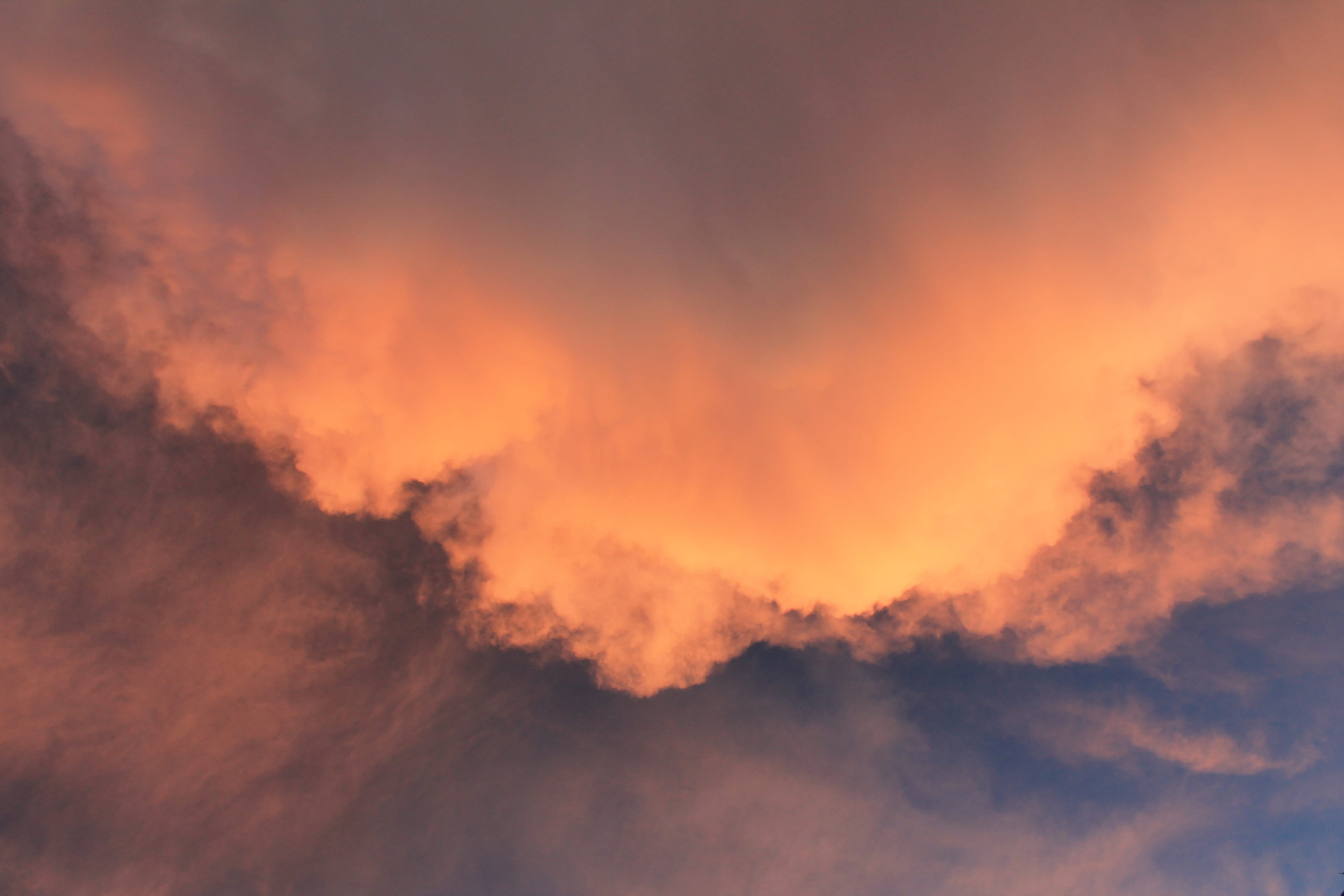 vibrant, summer, scenics, orange color, tranquility, no people, scenics - nature, skyscape, nature, backgrounds, wind, new mexico sunset, tranquil scene, HD Wallpaper