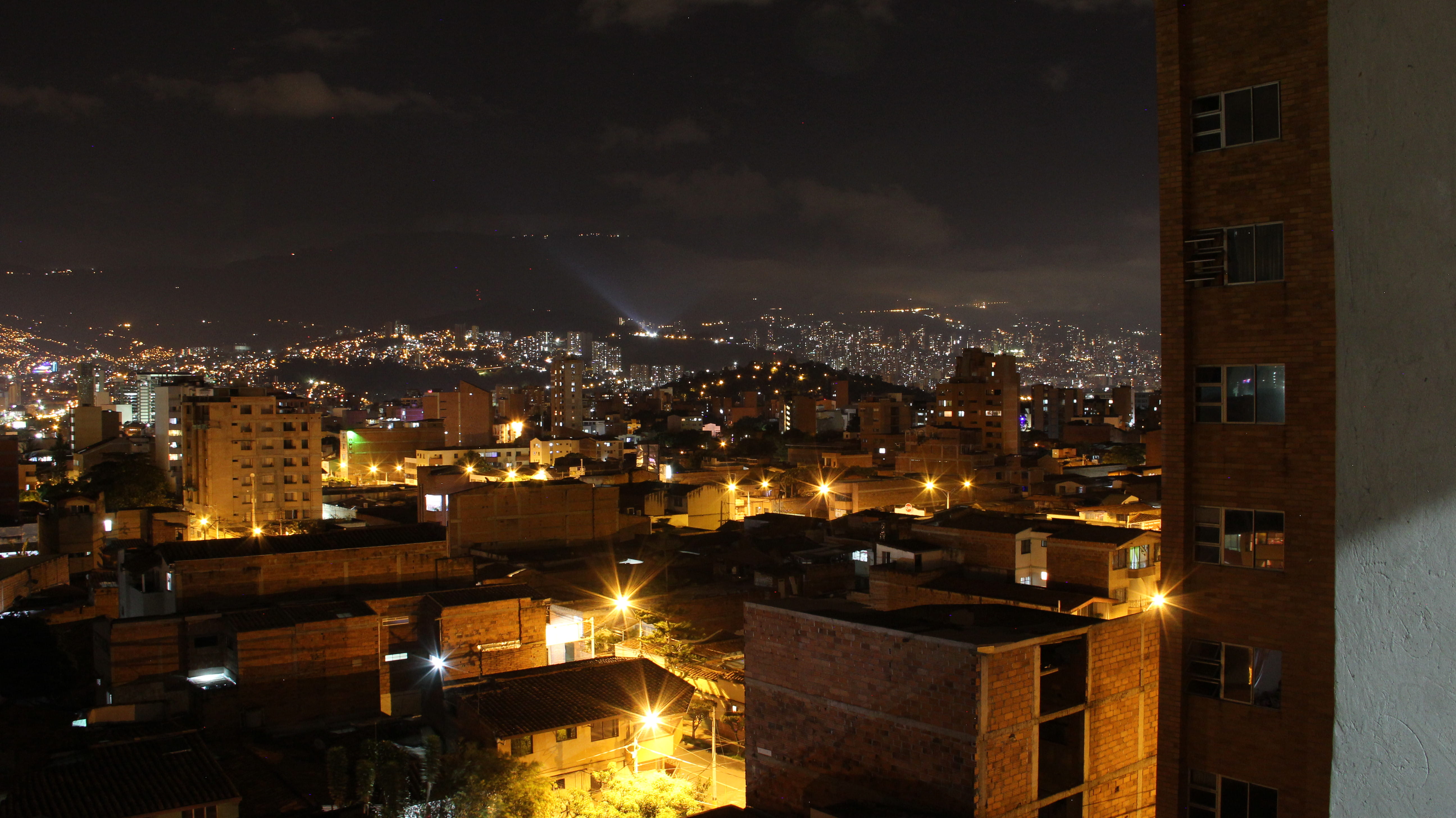 built structure, apartment, medellin, night, nocturno, residential district, la ciudad, sky, building, outdoors, cityscape, modern, illuminated, city life, HD Wallpaper