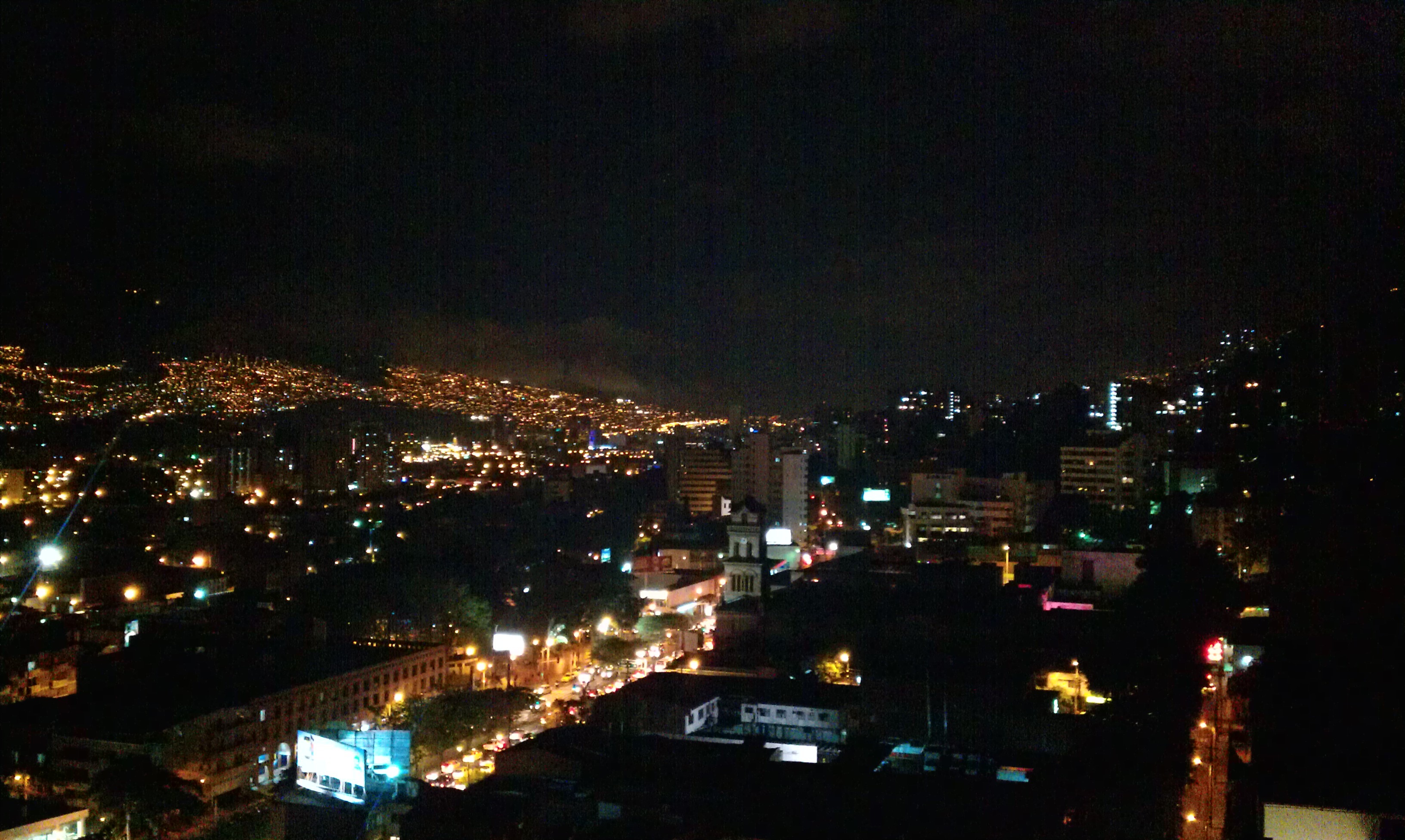 metropolis, night, glowing, tower, lighting equipment, built structure, view, nightlife, urban, medellin, no people, panoramic, landmark, night scene, cityscape, HD Wallpaper