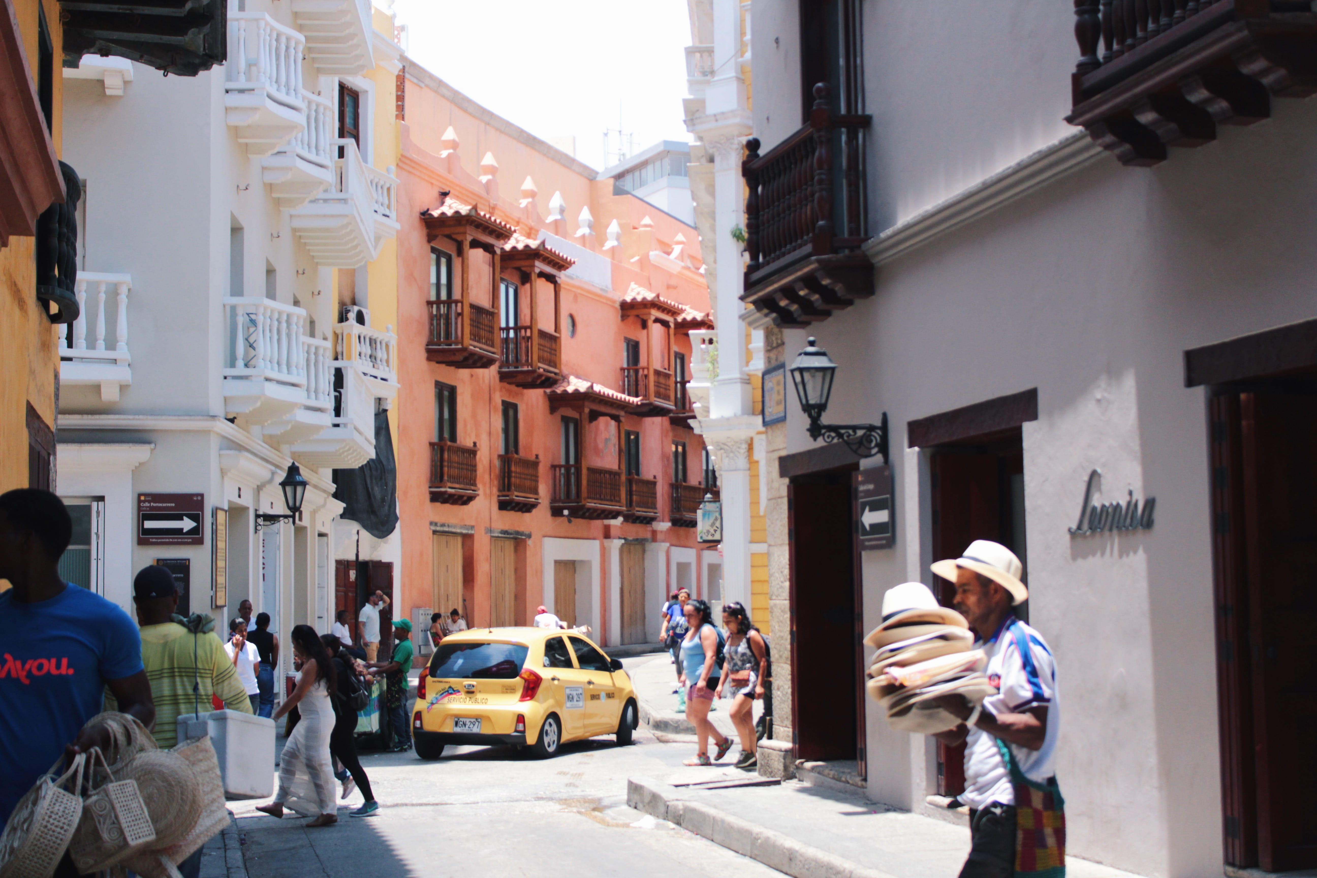 spanish, mode of transportation, city life, women, cartagena, architecture, city, walking, tourist, day, travel, building exterior, transportation, building, HD Wallpaper