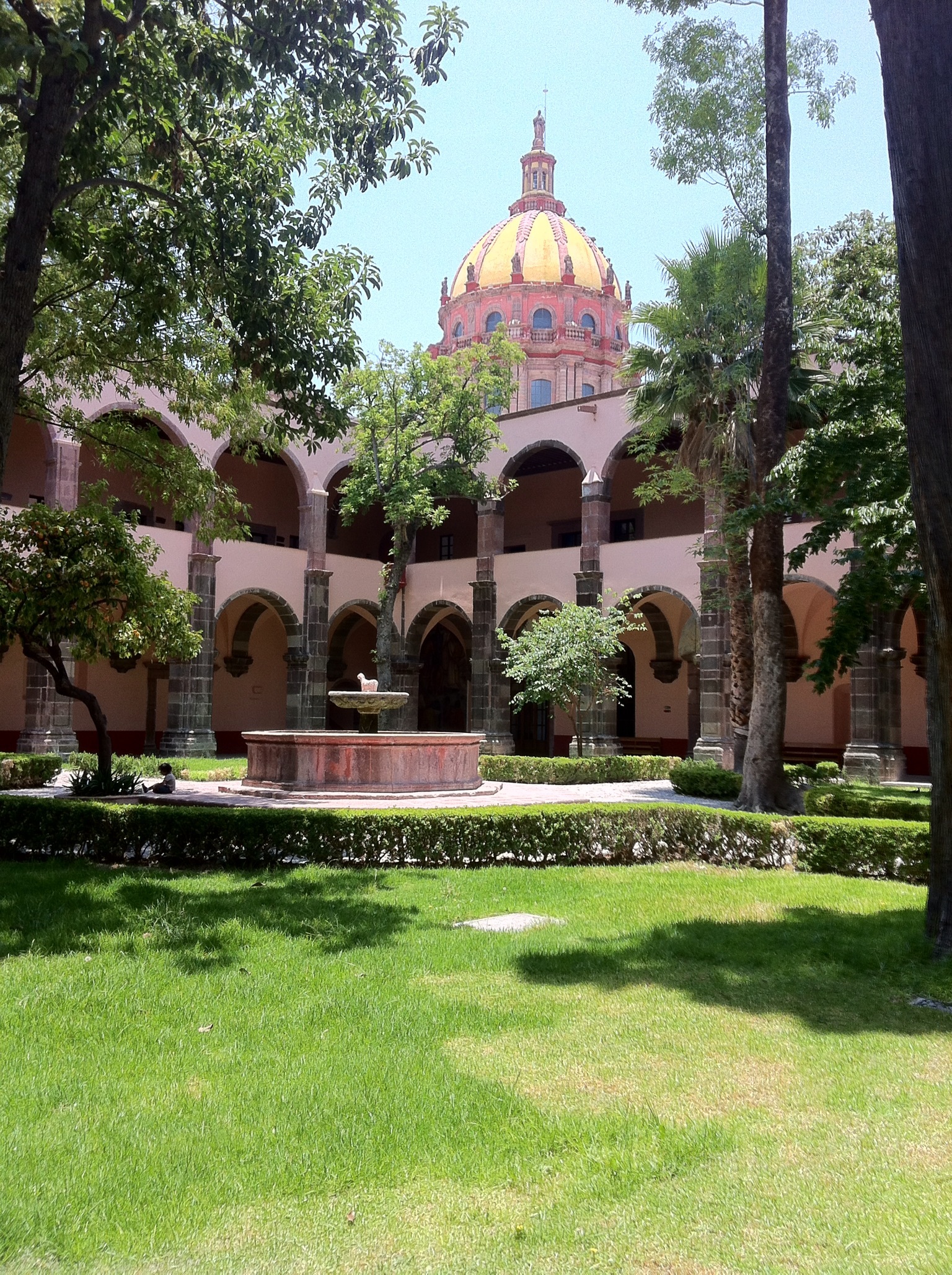 built structure, garden, inside, religion, outdoors, building exterior, nature, building, day, belief, architecture, spirituality, mexico, lawn, plant, Phone HD Wallpaper