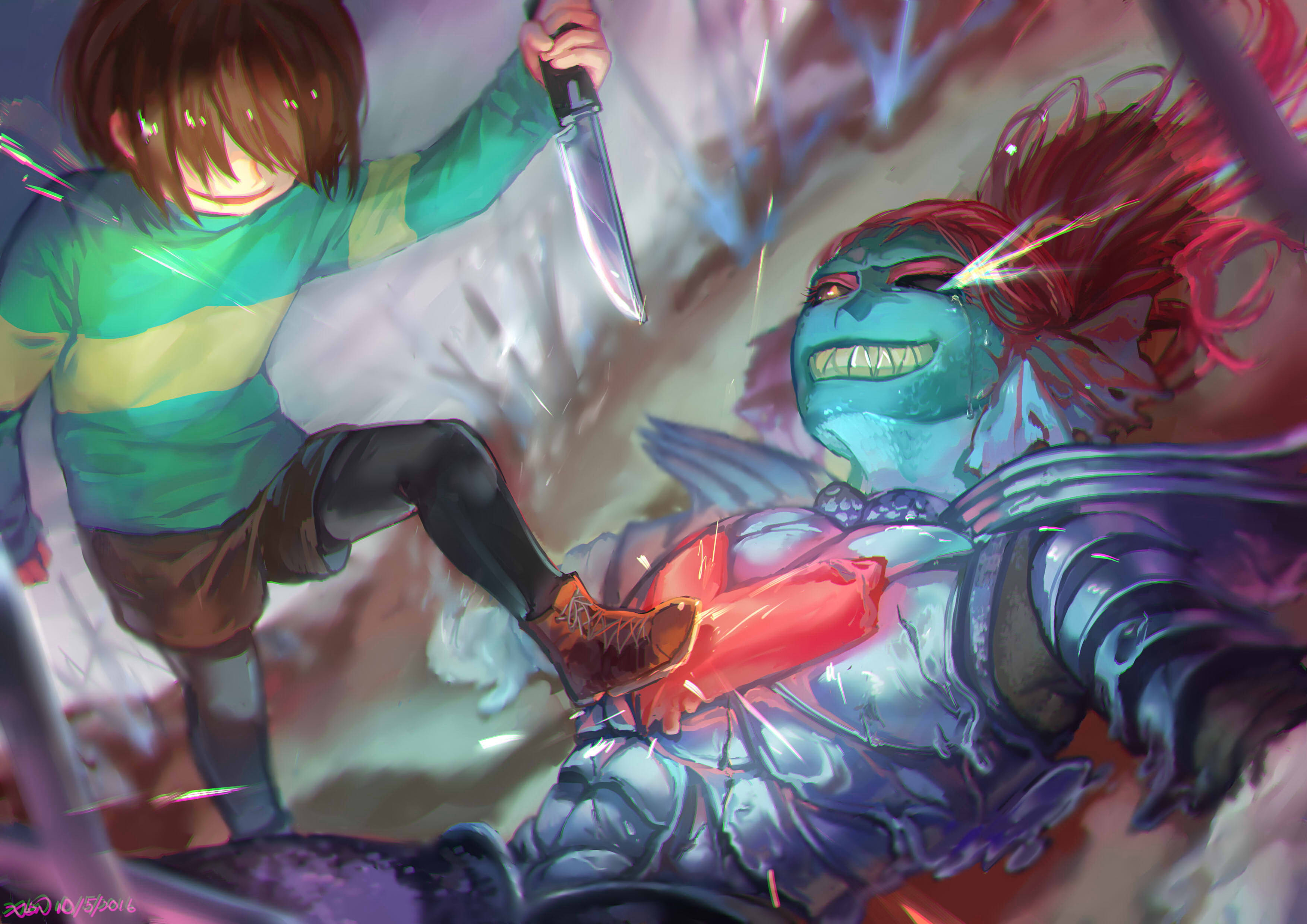 Undertale, Undyne (Undertale), Video Game, 2K, HD Wallpaper