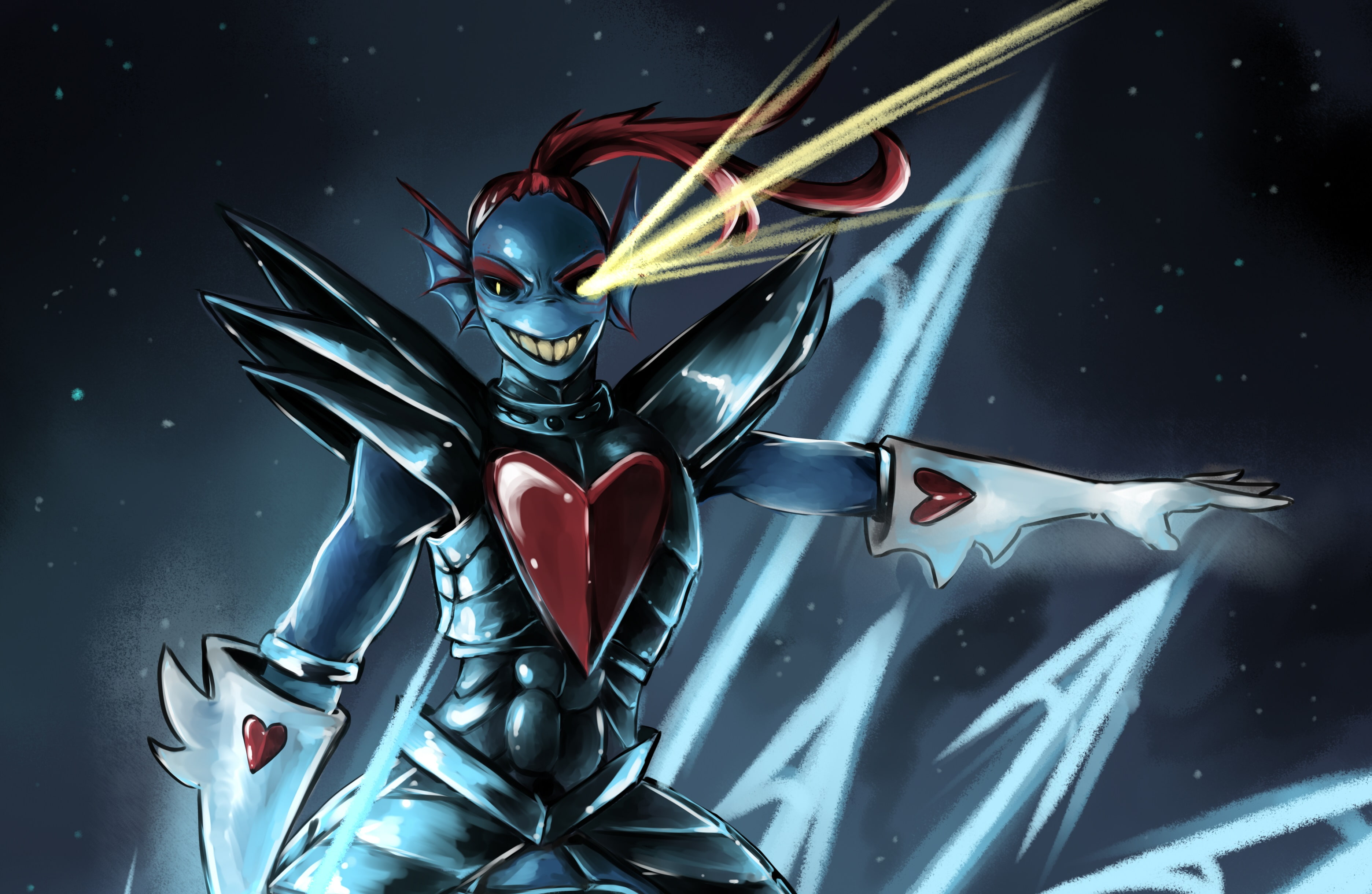 2K, Video Game, Undertale, Undyne the Undying (Undertale), HD Wallpaper