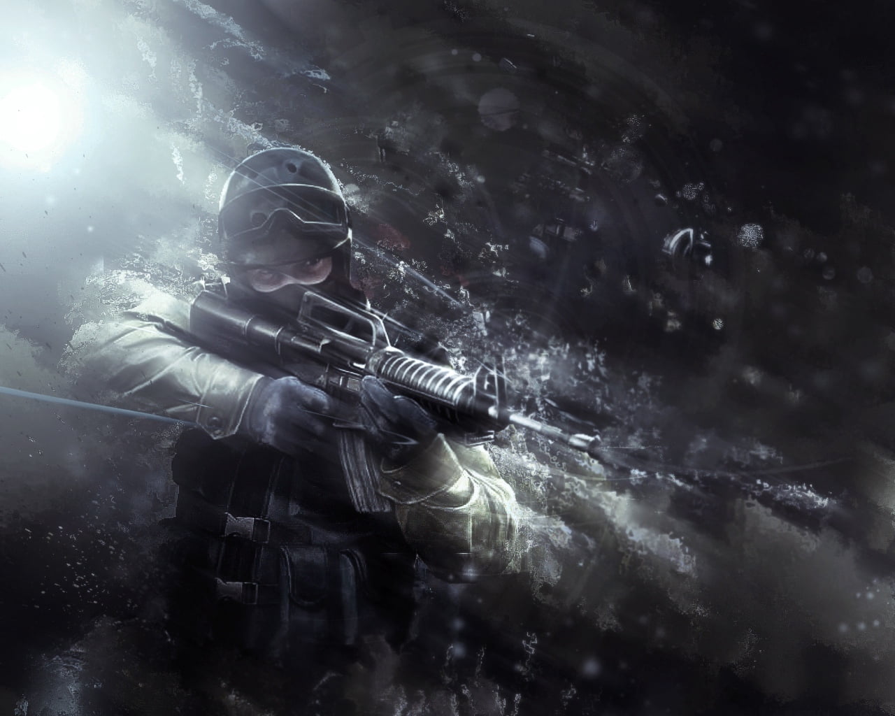 weapon, nature, digital composite, real people, holding, game, aggression, power, uniform, armed Forces, men, helmet, 720P, nATO, military, illustration, HD Wallpaper