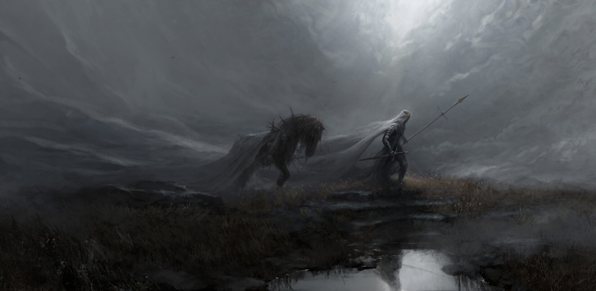 Artem Demura, dark, 1080P, digital art, fantasy art, HD Wallpaper
